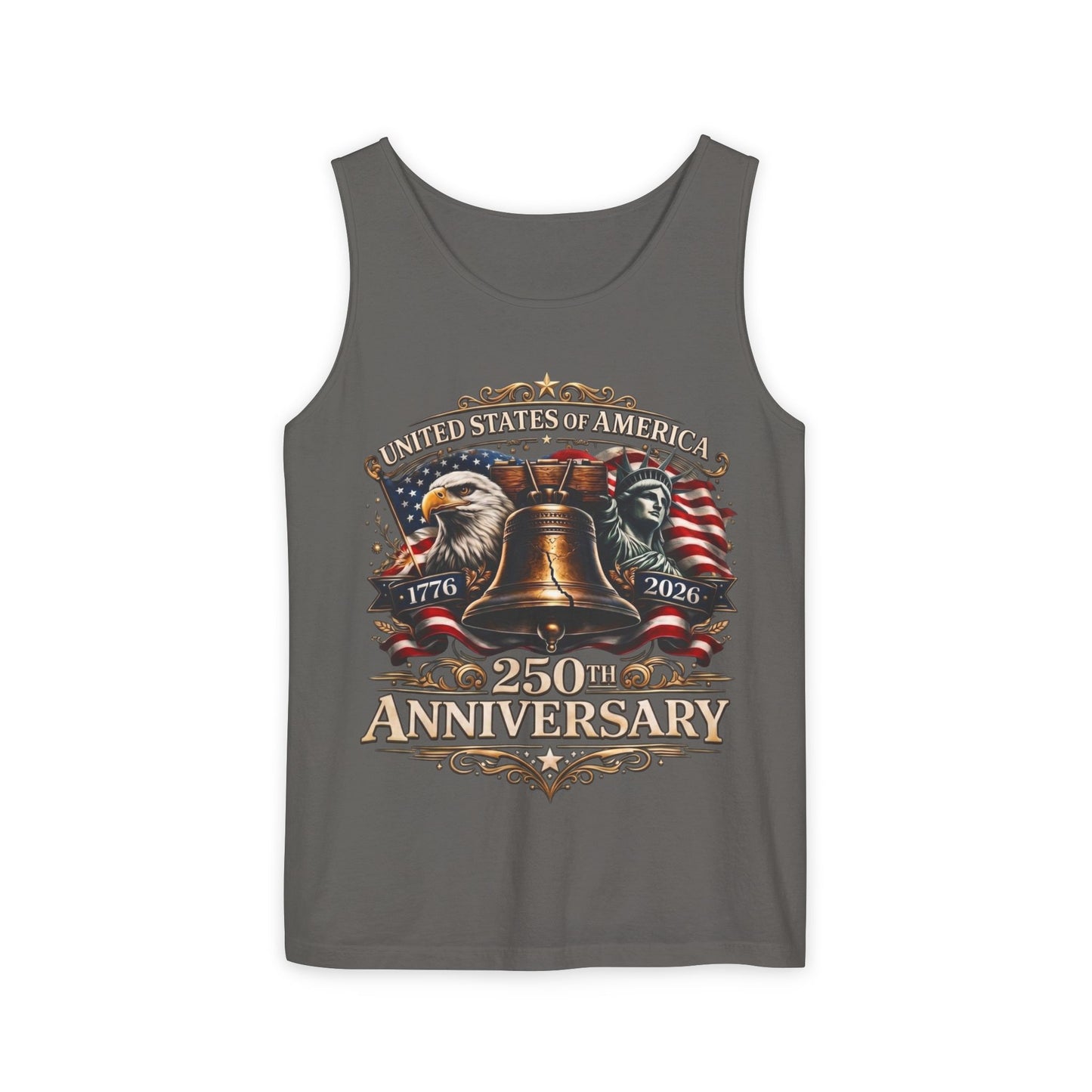 America 250 Tank Top 1776-2026 | Liberty Bell Patriotic USA Anniversary Shirt
