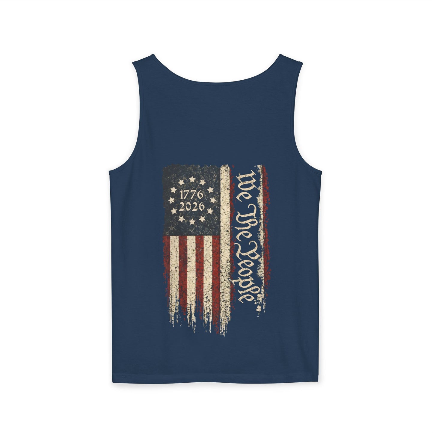 America 250 Double Sided Tank Top 1776-2026 | We The People Patriotic Flag Shirt