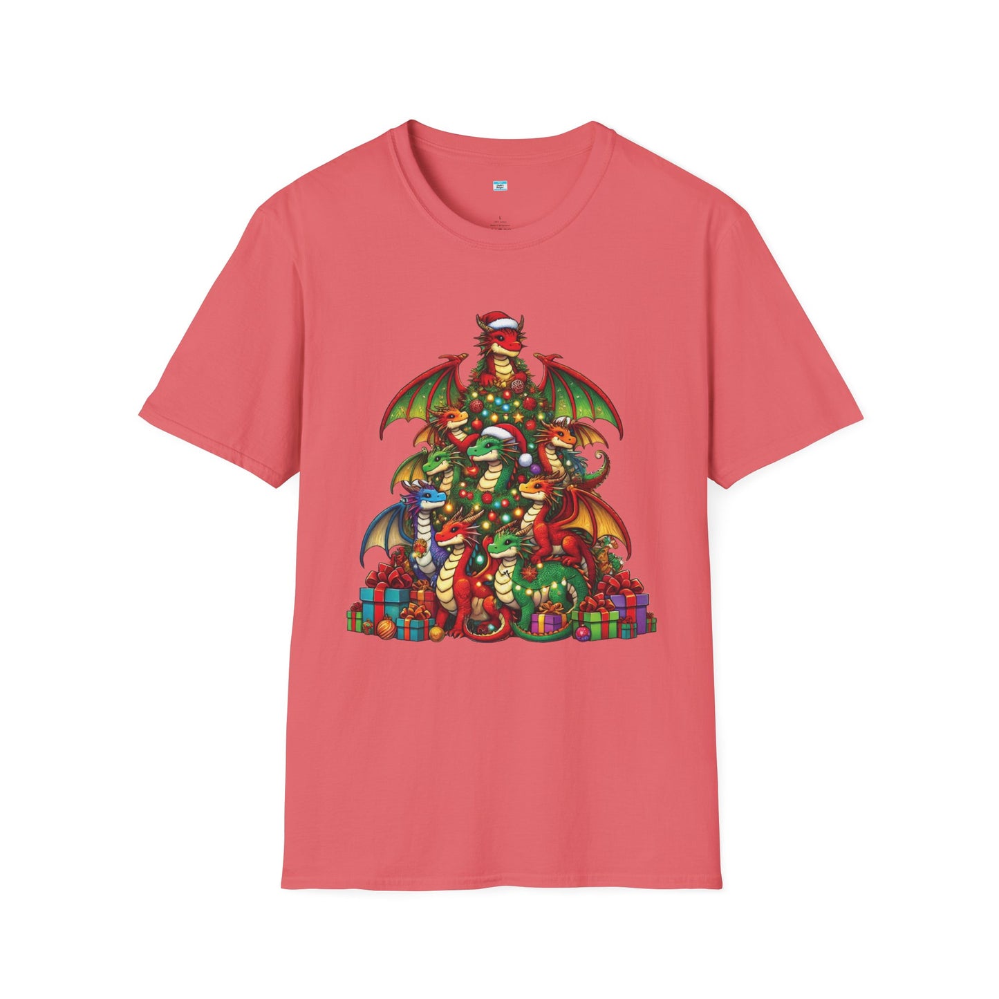 Christmas Dragon Tree Shirt – Fun Fantasy Holiday Tee for Teens & Adults