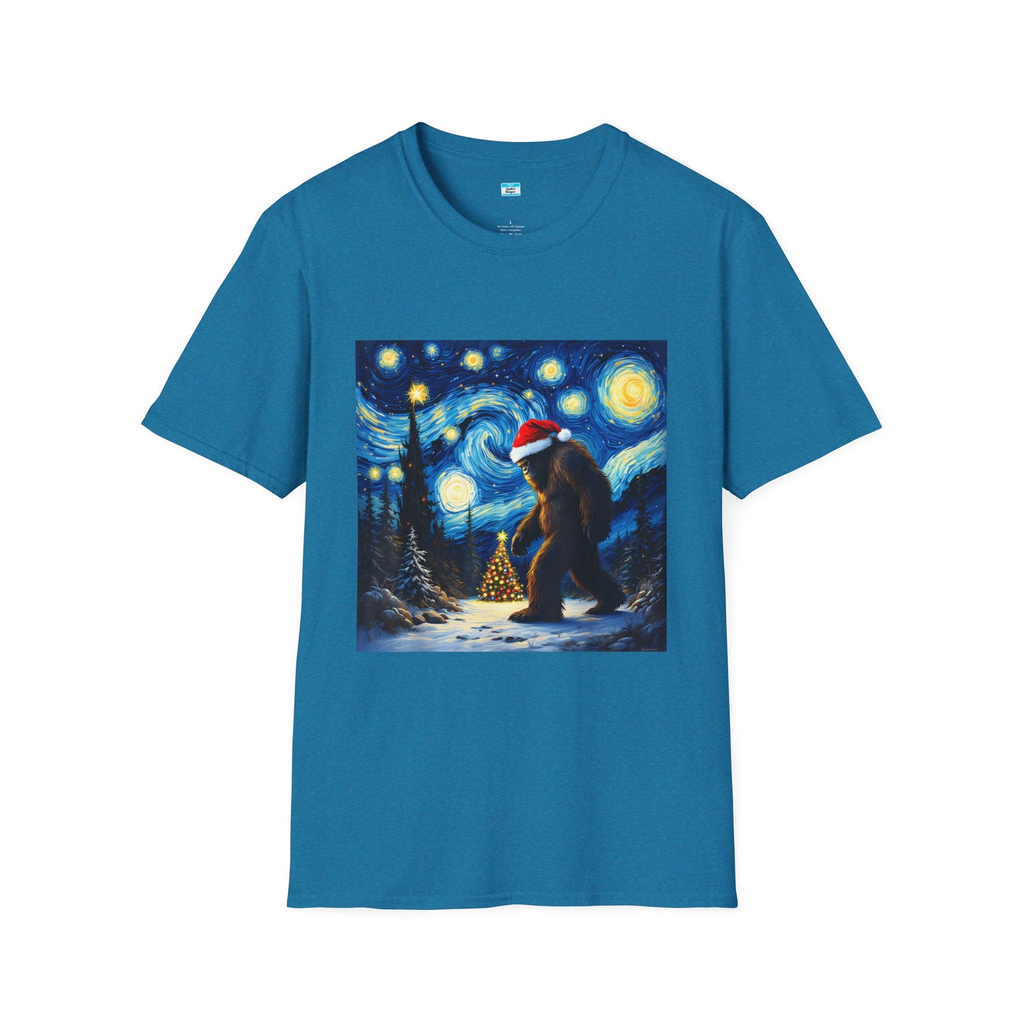 Starry Night Bigfoot Christmas Shirt – Funny Holiday Sasquatch Tee