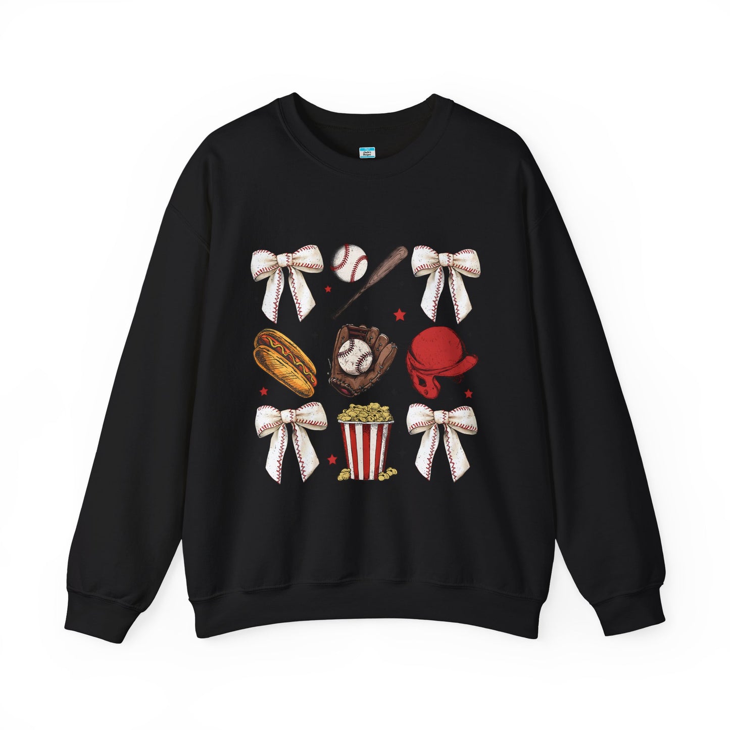 Baseball Collage Crewneck Sweatshirt – Game Day Baseball Fan Top