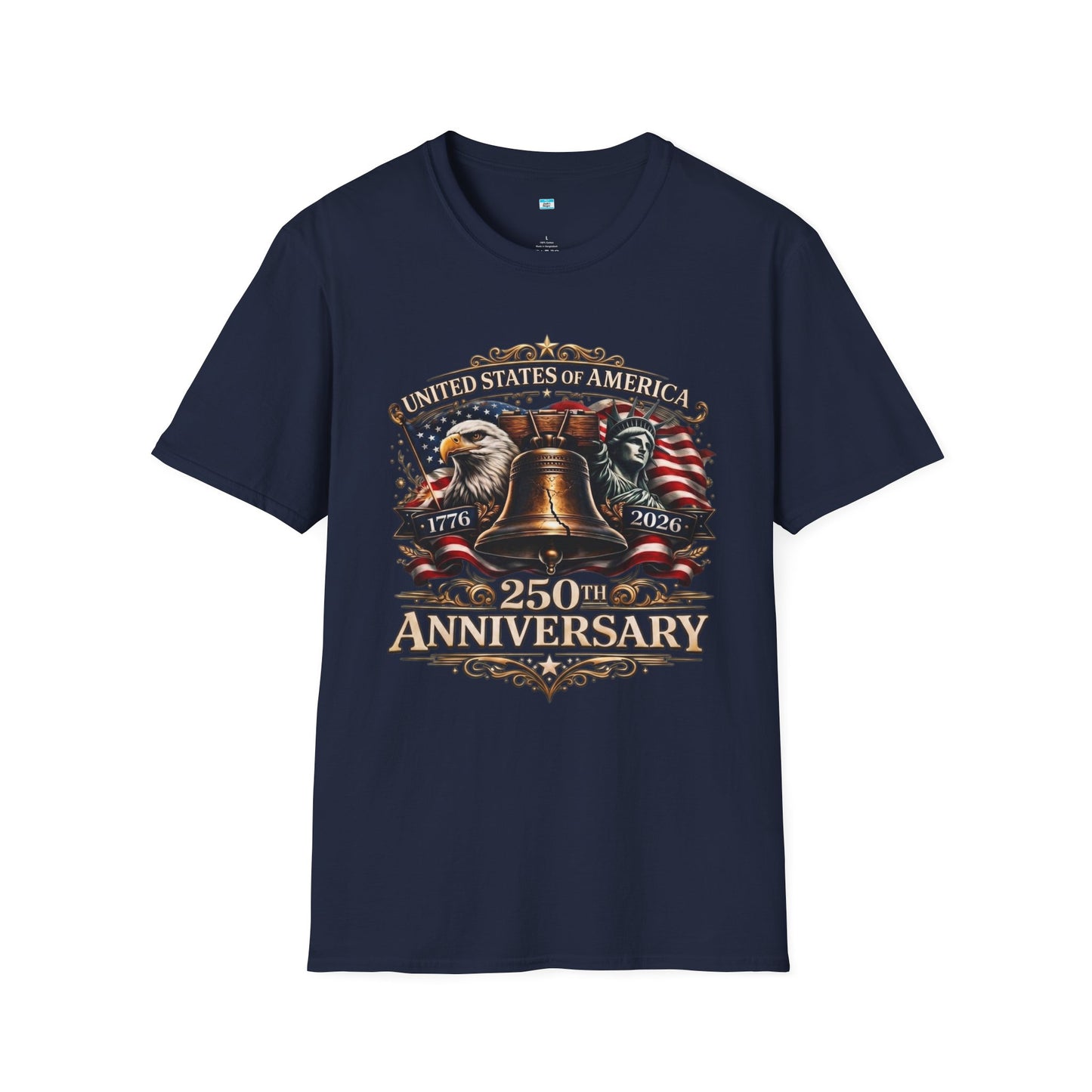 America 250 Anniversary Shirt 1776-2026 | Liberty Bell Patriotic USA Graphic Tee
