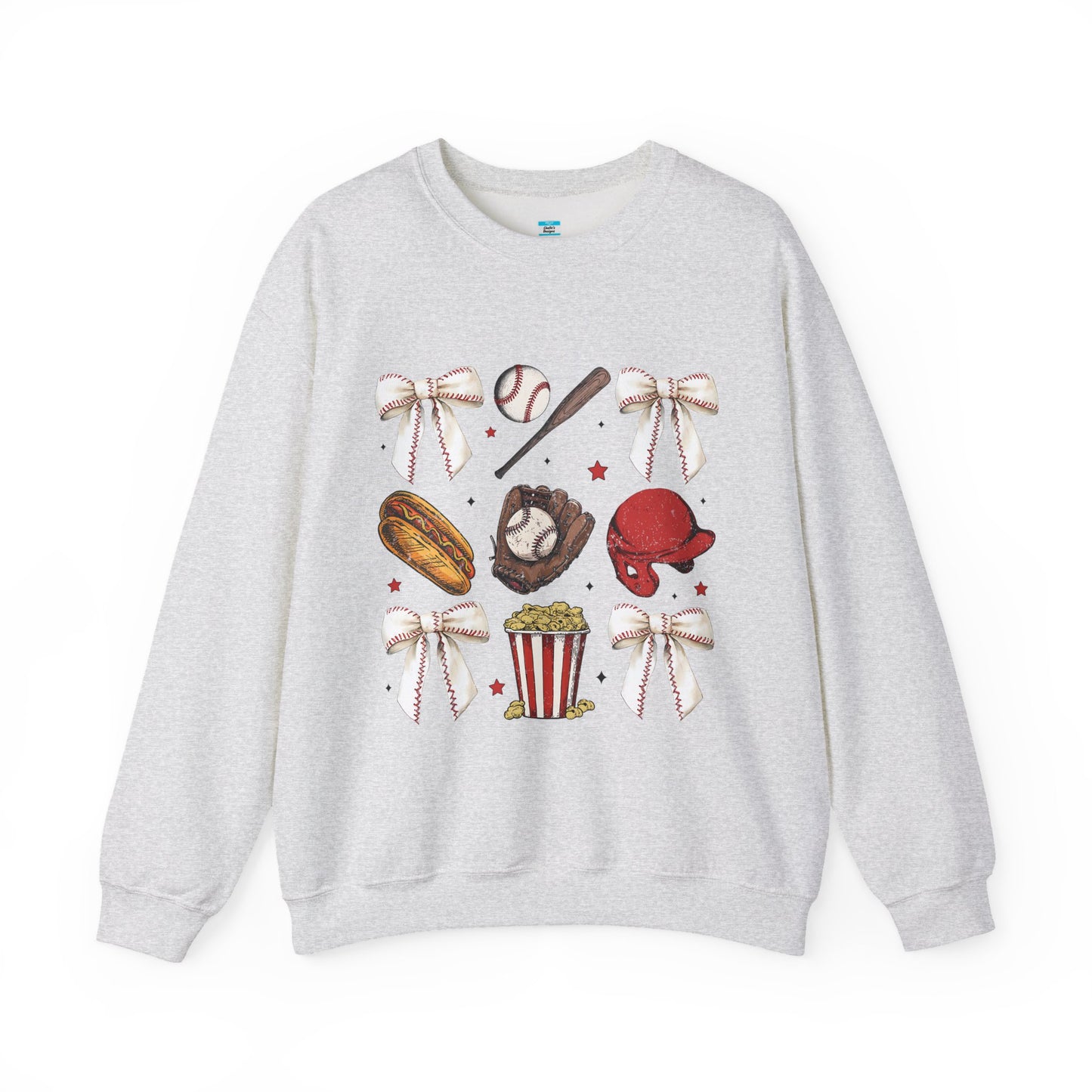 Baseball Collage Crewneck Sweatshirt – Game Day Baseball Fan Top