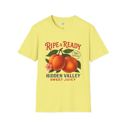 Ripe & Ready Peach T-Shirt – Hidden Valley Sweet Juicy Vintage Fruit Tee