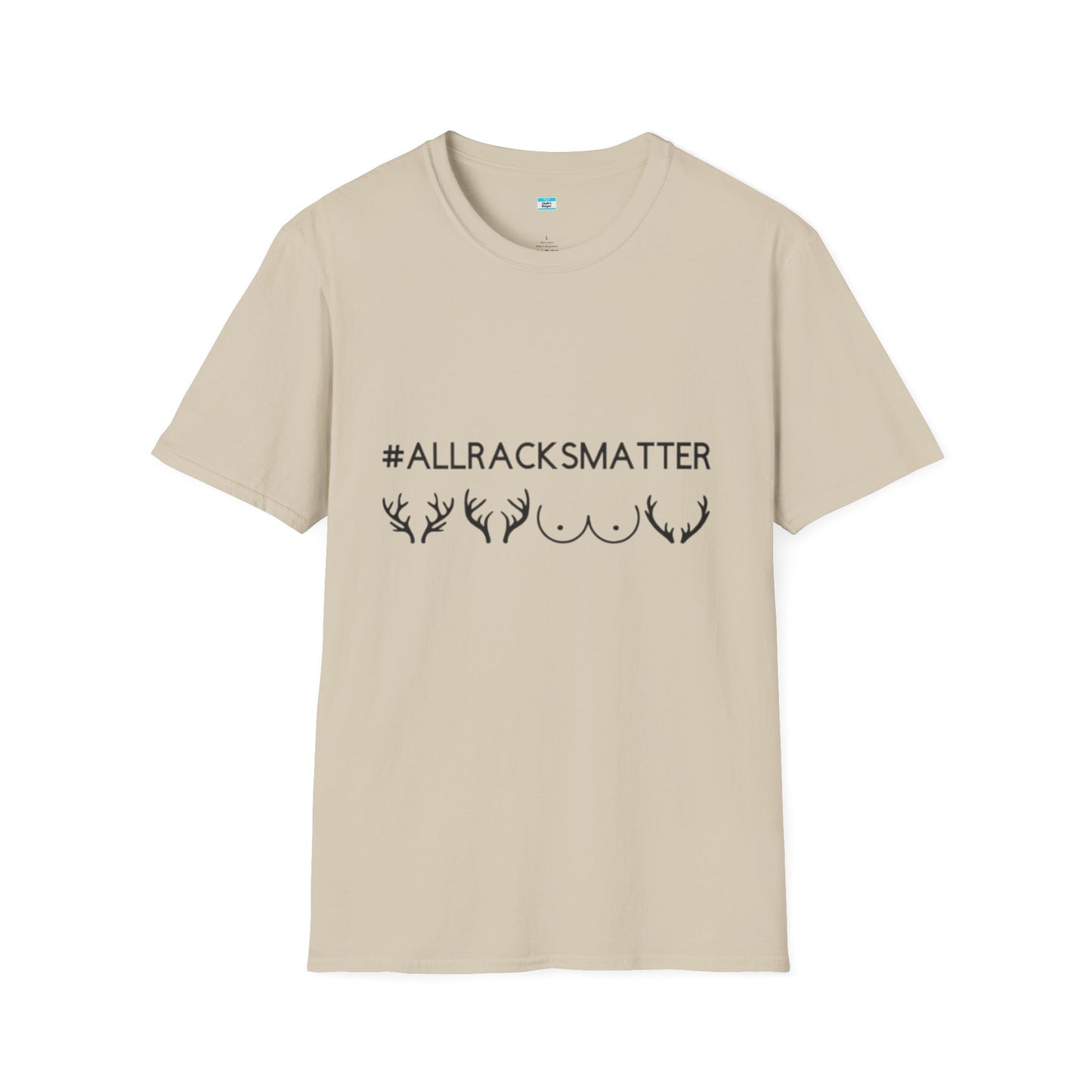 AllRacksMatter Funny Hunting Shirt, Deer Rack Antler Tee, Hunting Humor Gift for Men & Women, Outdoor Hunter Novelty Tee