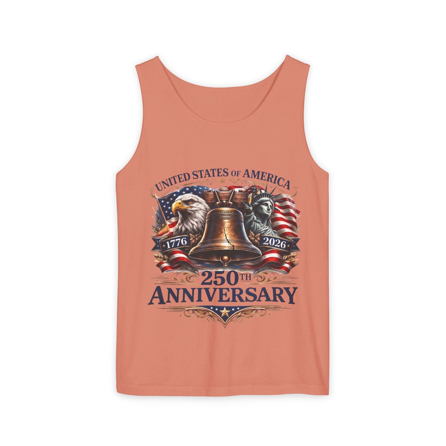 America 250 Tank Top 1776-2026 | Liberty Bell Patriotic USA Anniversary Shirt