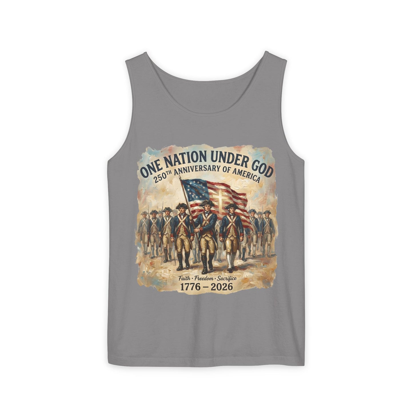 America 250 Tank Top 1776-2026 | One Nation Under God Patriotic Shirt