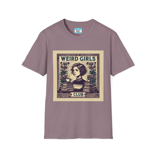 Weird Girls Club T-Shirt | Aesthetic Vintage Book Lover Graphic Tee for Women