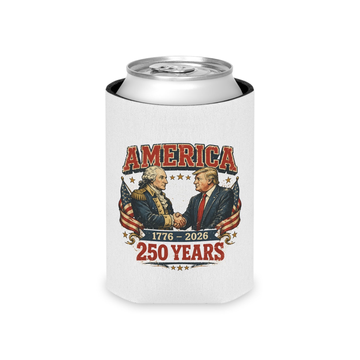 America 250 Can Cooler 1776-2026 | Patriotic USA Koozie Drink Sleeve