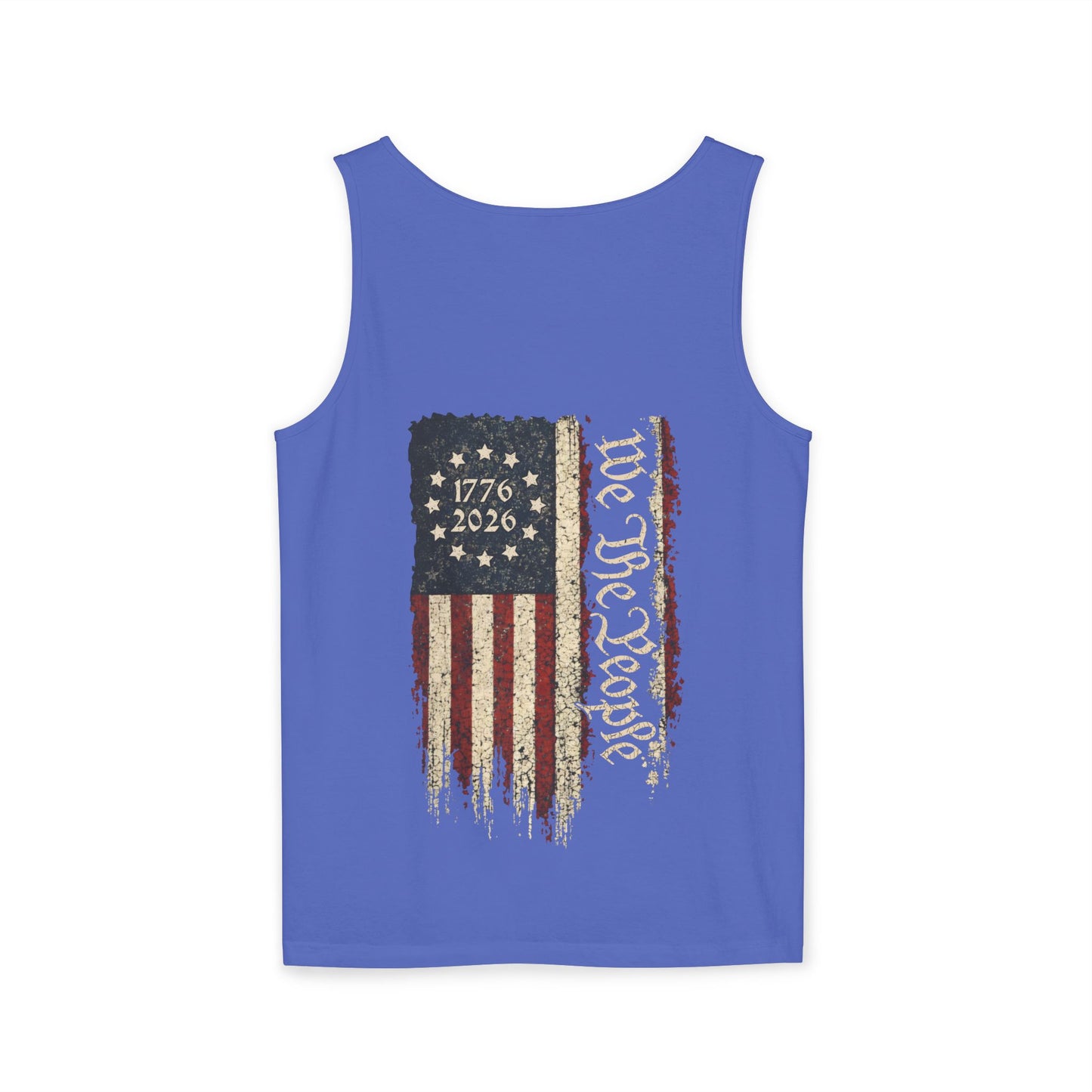 America 250 Double Sided Tank Top 1776-2026 | We The People Patriotic Flag Shirt