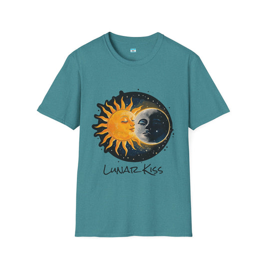 Lunar Kiss T-Shirt – Romantic Sun and Moon Celestial Graphic Tee