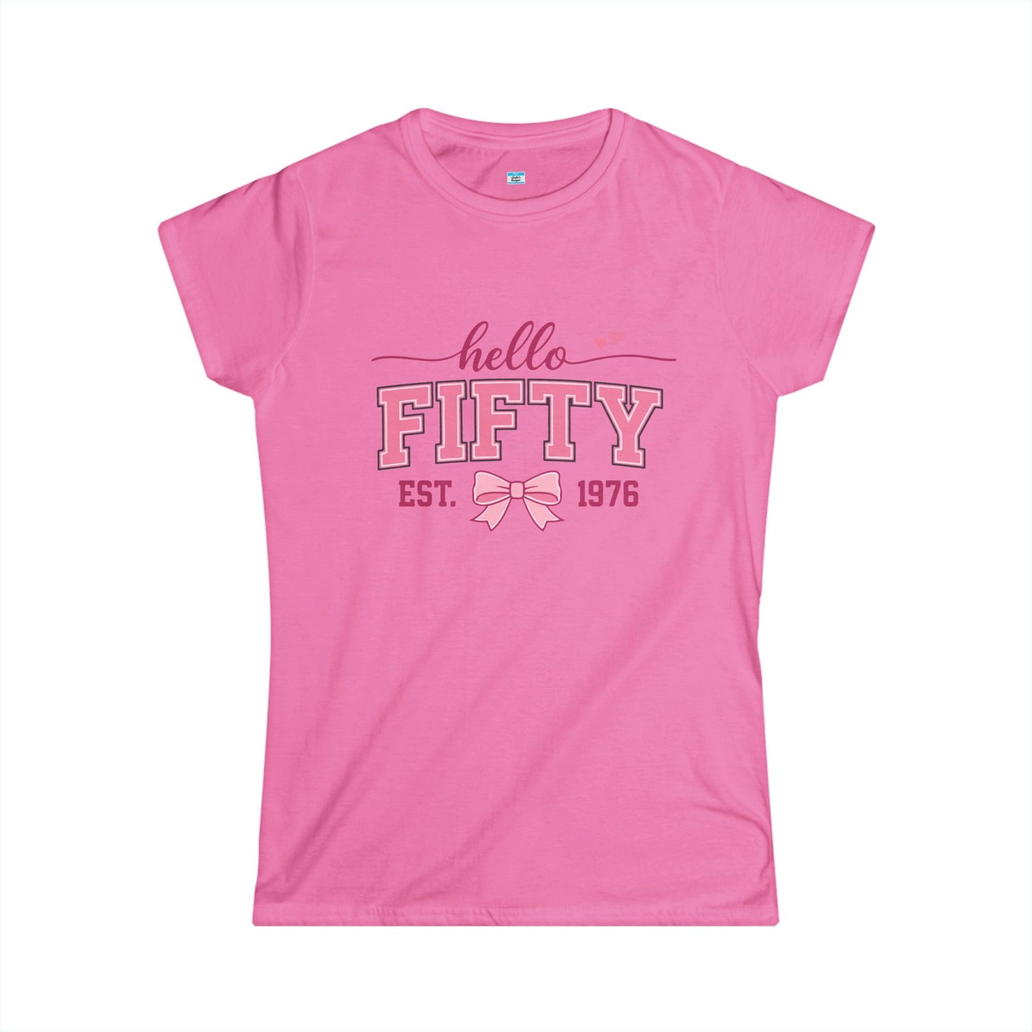 Hello Fifty Shirt | 50th Birthday Shirt Women Est 1976 | Cute Fifty and Fabulous Tee