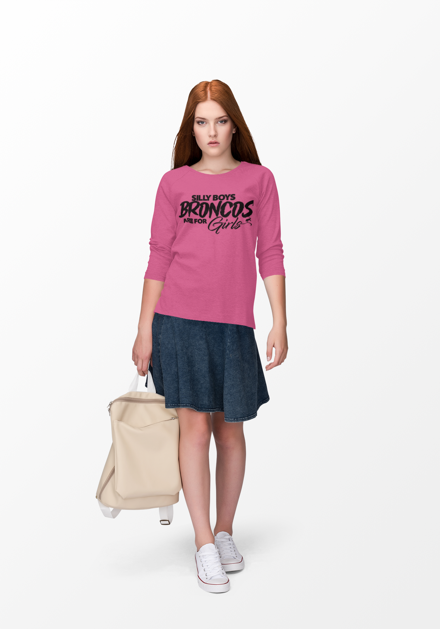 Silly Boys Broncos Are for Girls Sweatshirt | Funny Bronco Girl Crewneck