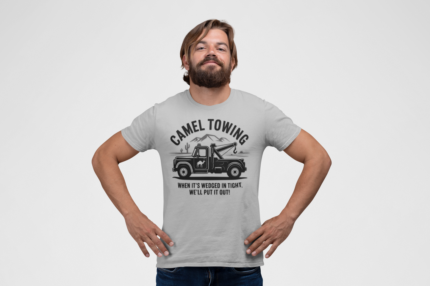 Camel Towing Funny Shirt – Tow Truck & Mechanic Humor Graphic Tee