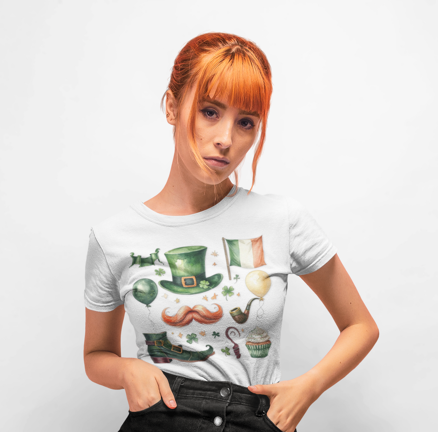 St Patrick’s Day Irish Watercolor Graphic Shirt – Lucky Shamrock Holiday Tee