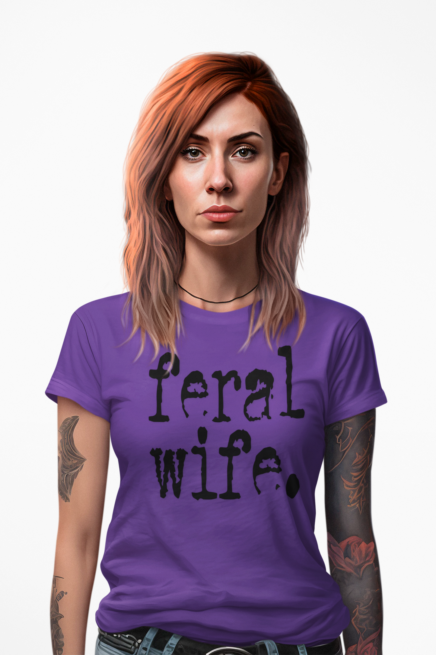 Feral Wife Shirt – Funny Dark Humor Minimalist Graphic Tee