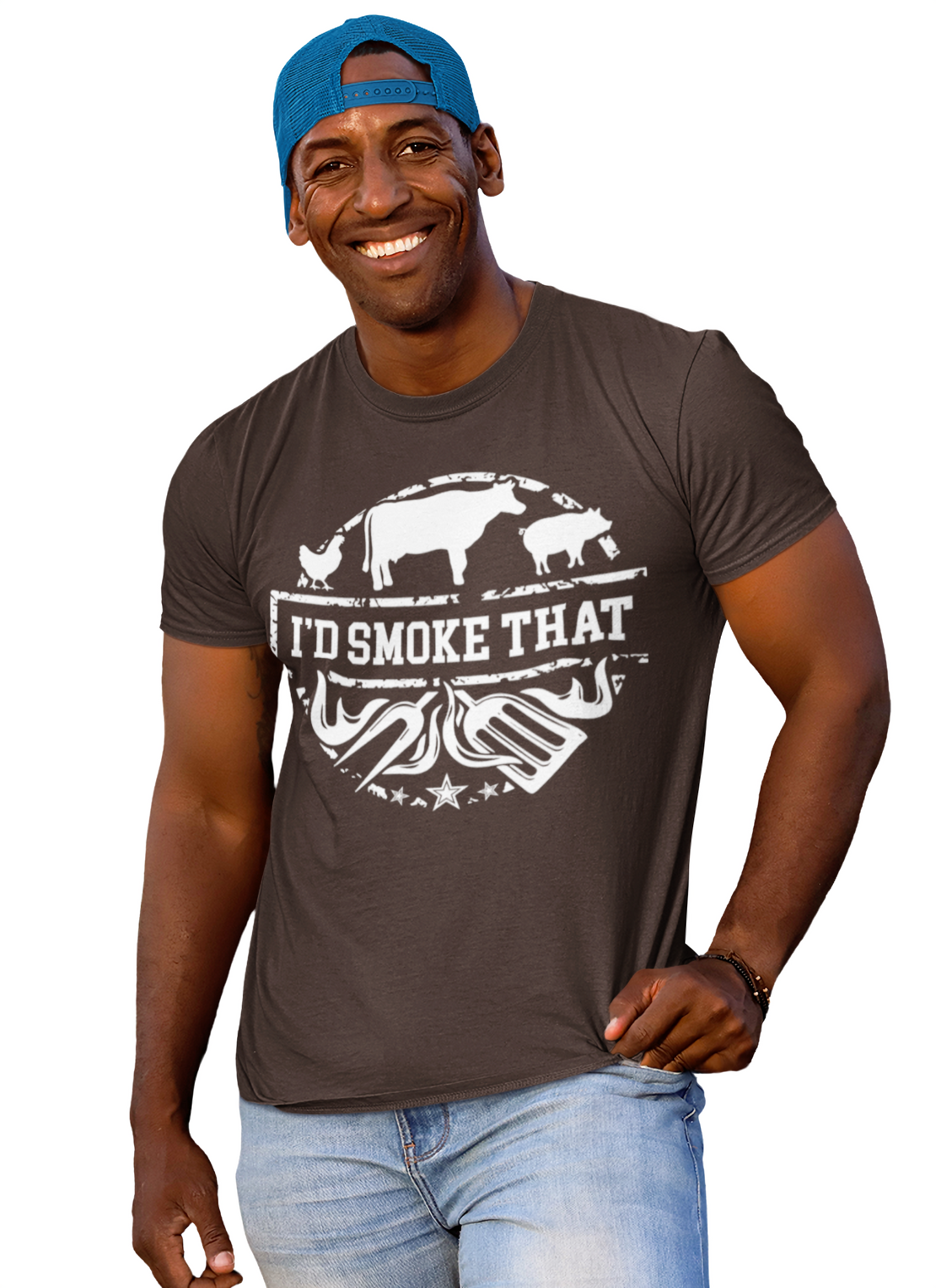 I’d Smoke That BBQ Shirt | Funny Smoker Grill Tee | Pitmaster Meat Lover Shirt