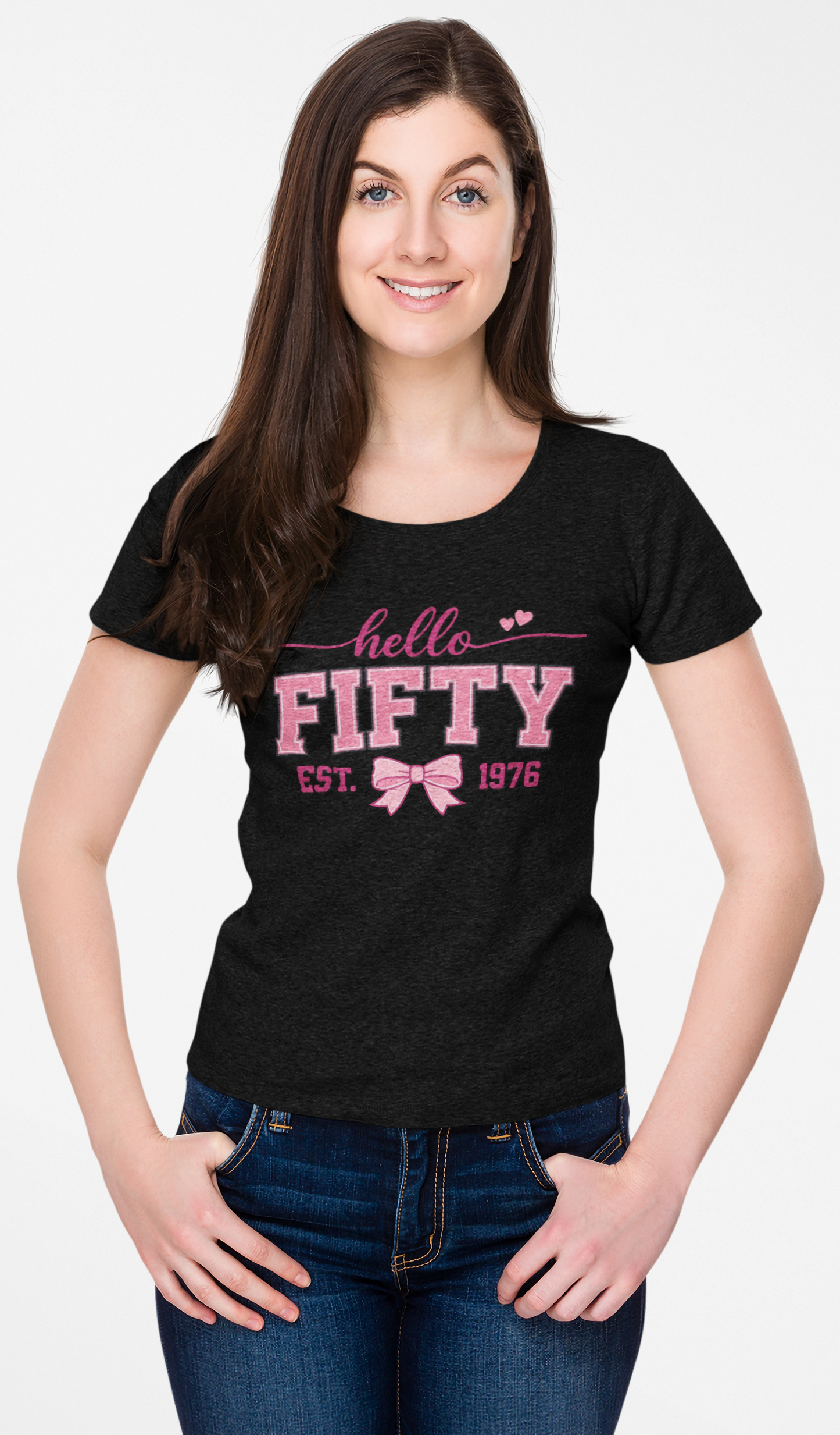 Hello Fifty Shirt | 50th Birthday Shirt Women Est 1976 | Cute Fifty and Fabulous Tee