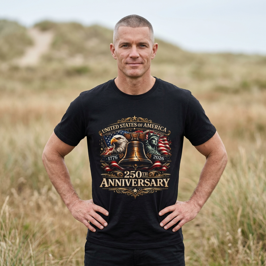 America 250 Anniversary Shirt 1776-2026 | Liberty Bell Patriotic USA Graphic Tee