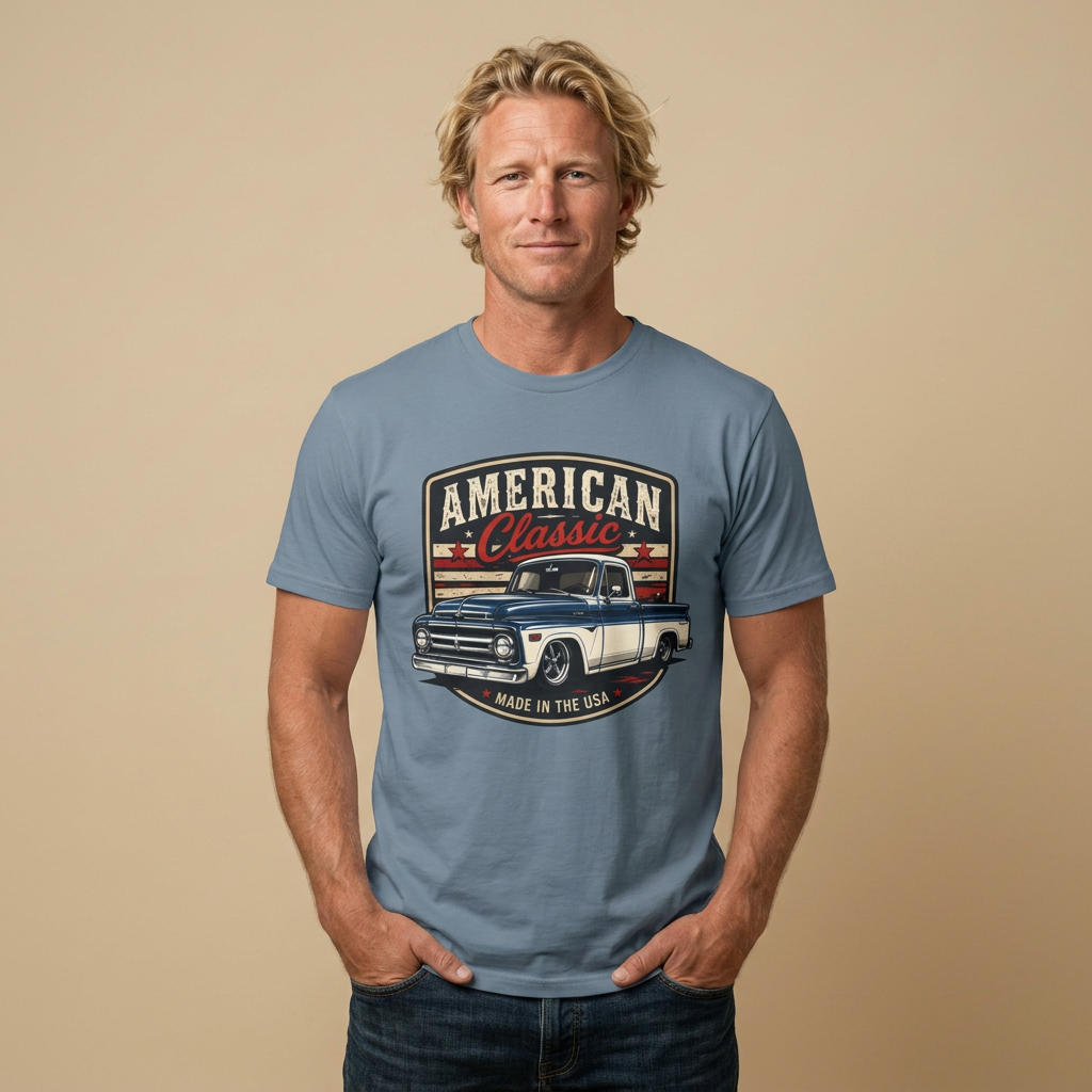 American Classic Vintage Pickup Truck Shirt | Retro Americana Truck Graphic Tee