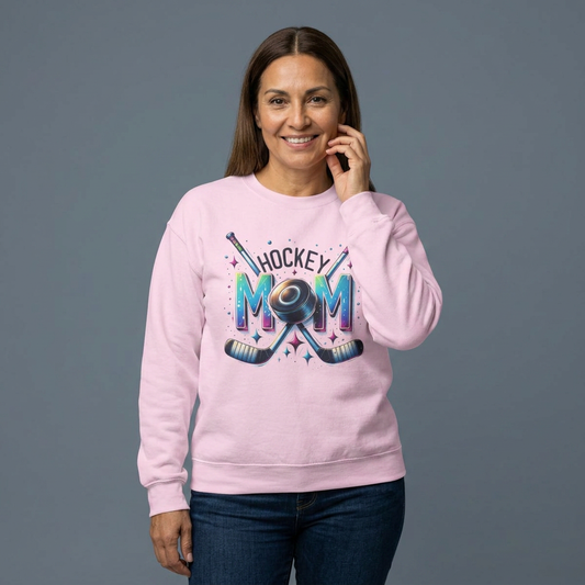 Hockey Mom Sweatshirt | Cozy Ice Hockey Crewneck for Proud Hockey Moms