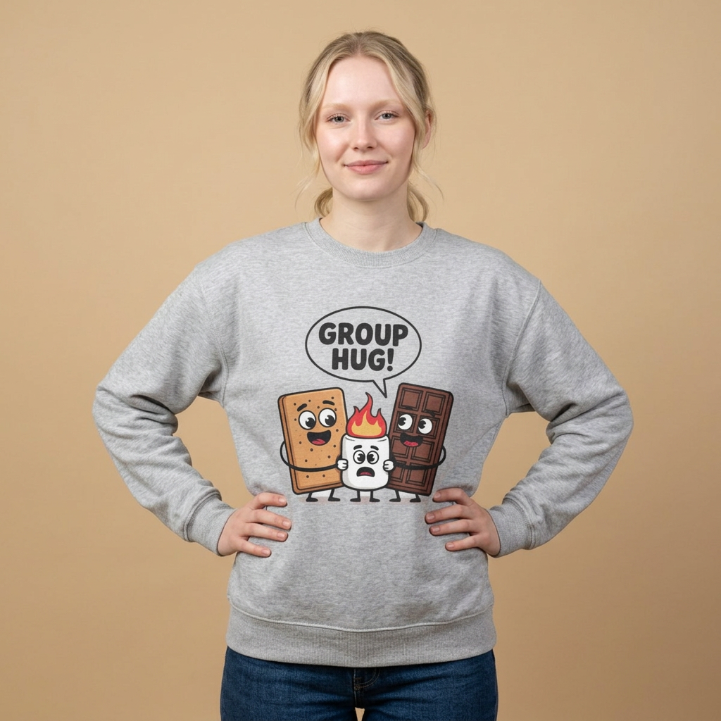 Group Hug S'mores Sweatshirt | Funny Camping Campfire Crewneck