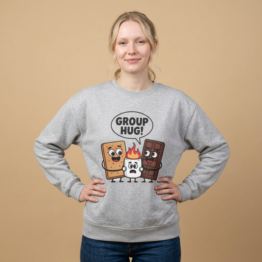 Group Hug S'mores Sweatshirt | Funny Camping Campfire Crewneck