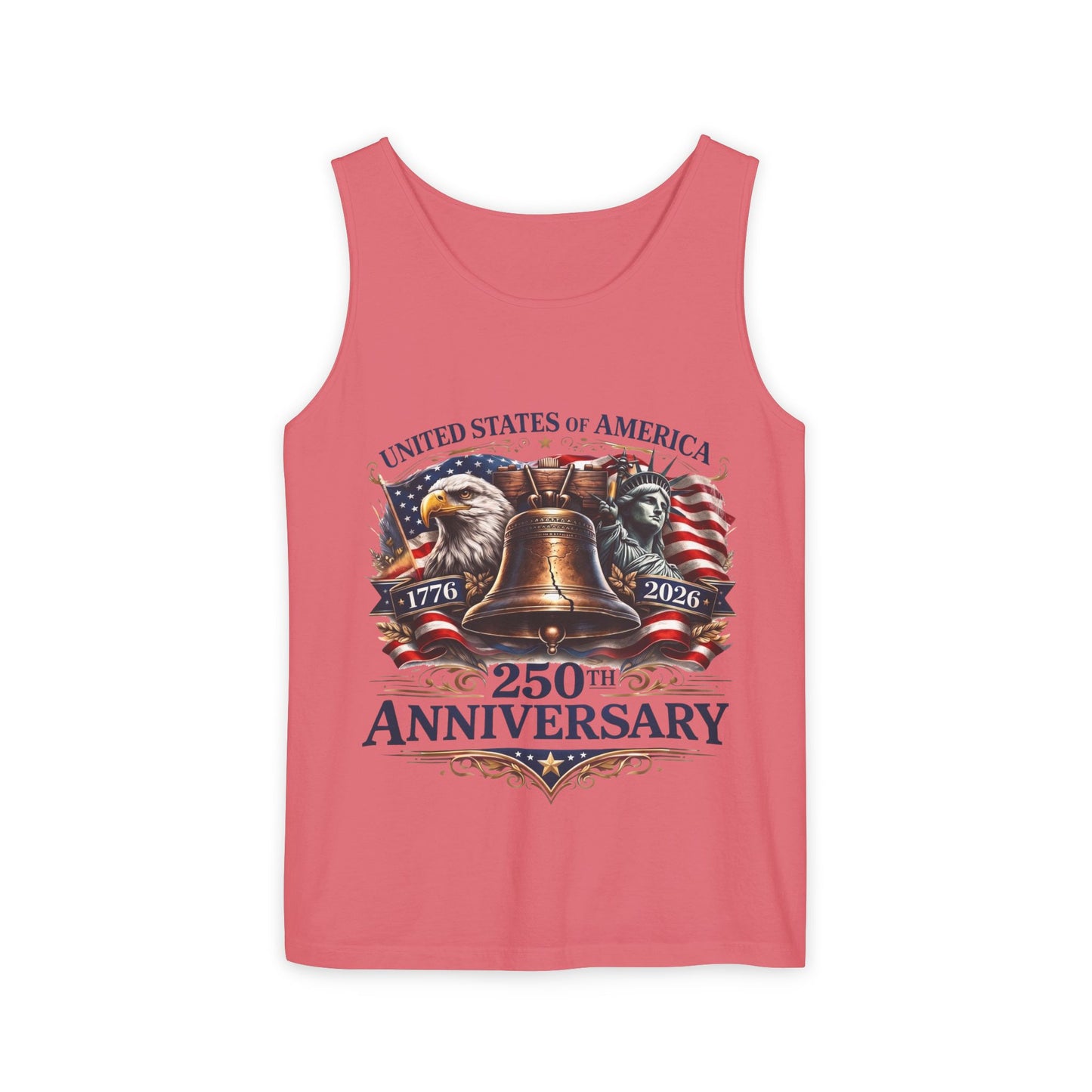 America 250 Tank Top 1776-2026 | Liberty Bell Patriotic USA Anniversary Shirt