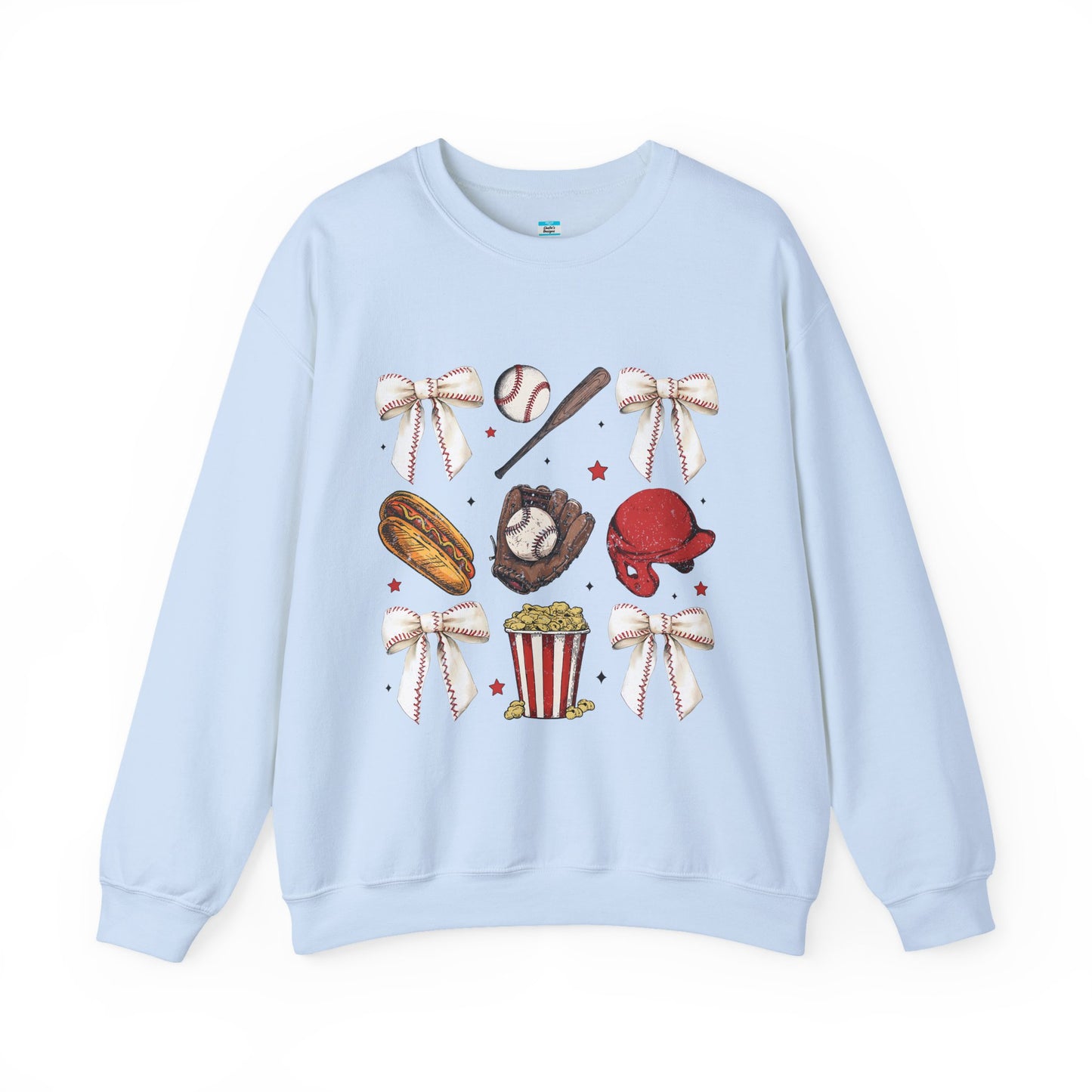 Baseball Collage Crewneck Sweatshirt – Game Day Baseball Fan Top