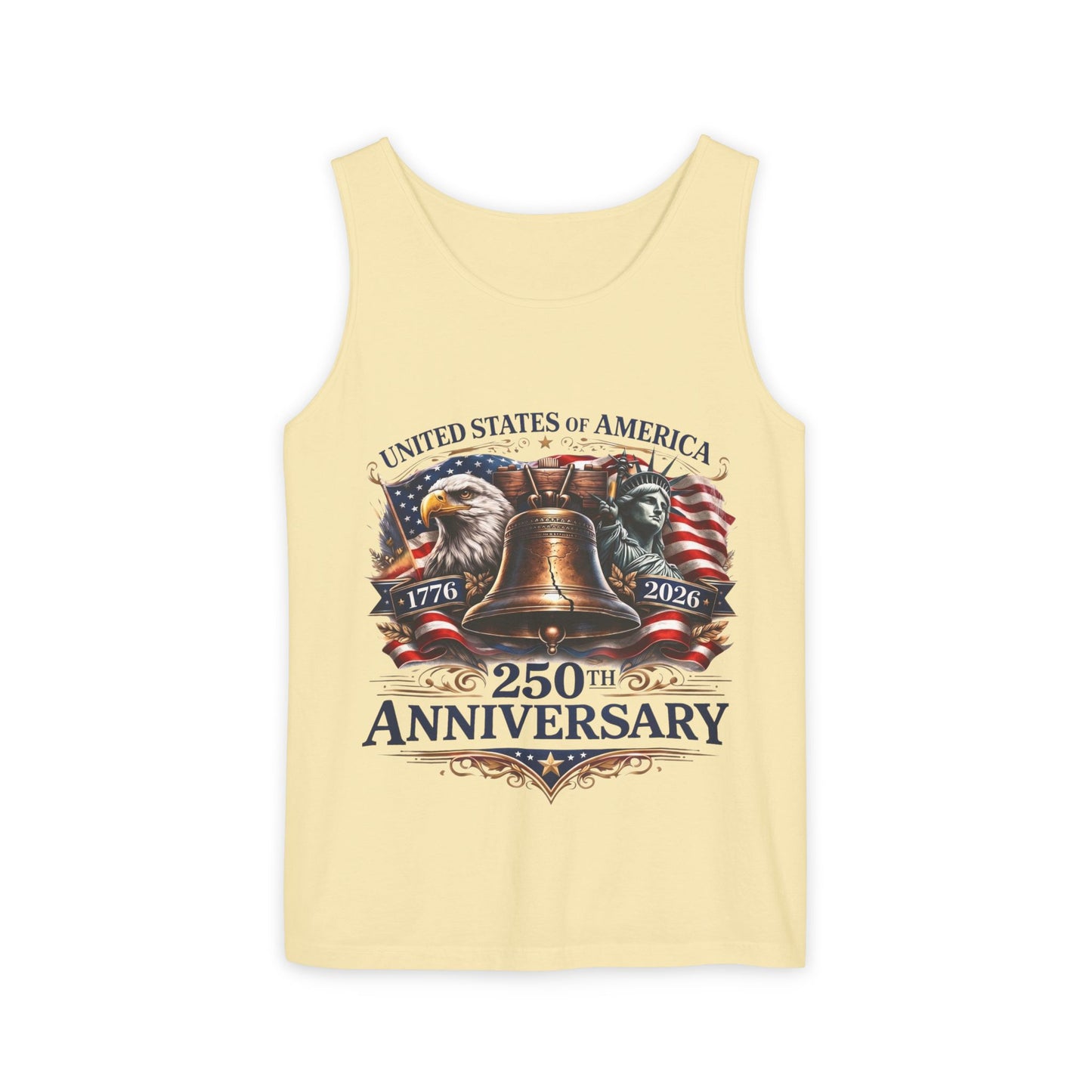 America 250 Tank Top 1776-2026 | Liberty Bell Patriotic USA Anniversary Shirt
