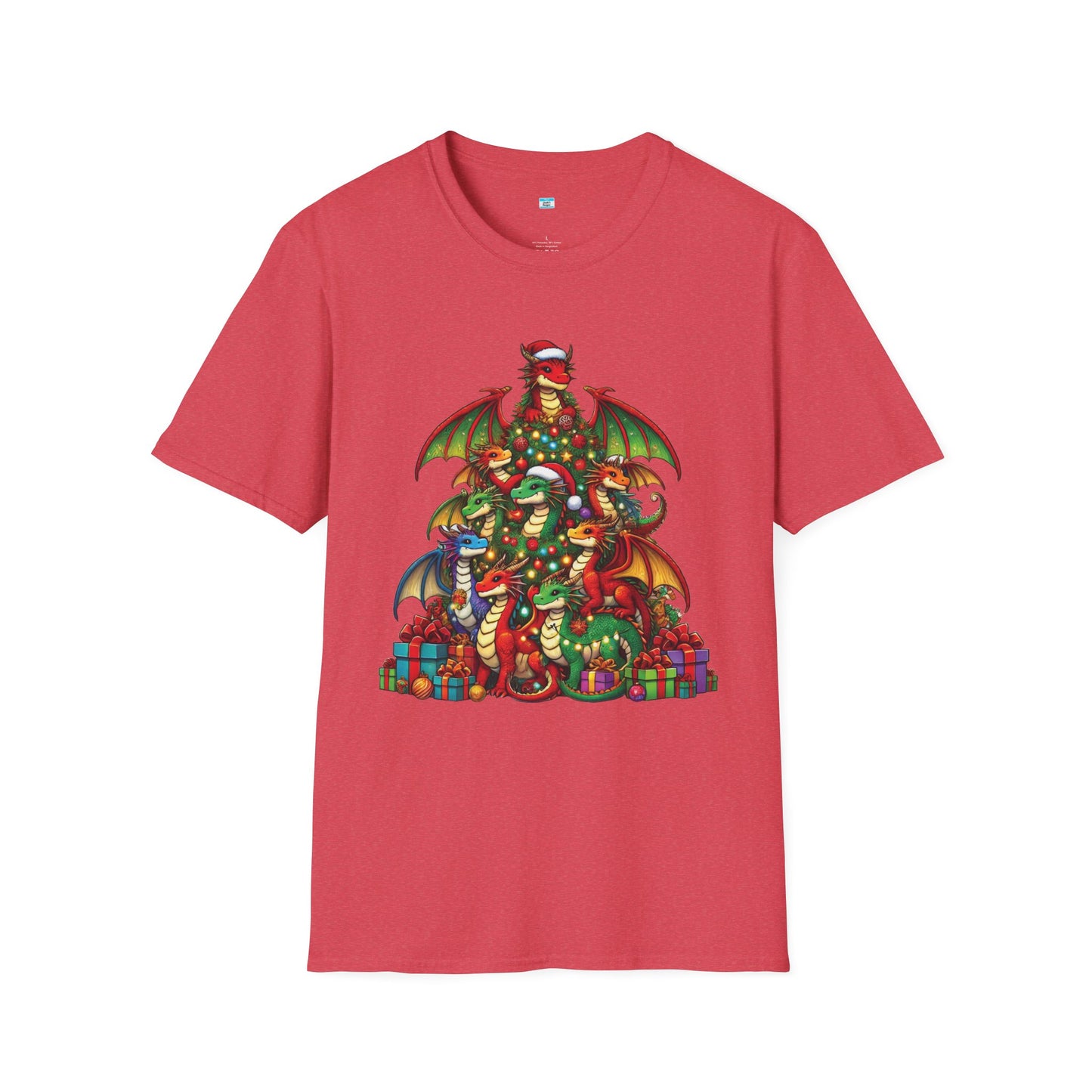 Christmas Dragon Tree Shirt – Fun Fantasy Holiday Tee for Teens & Adults