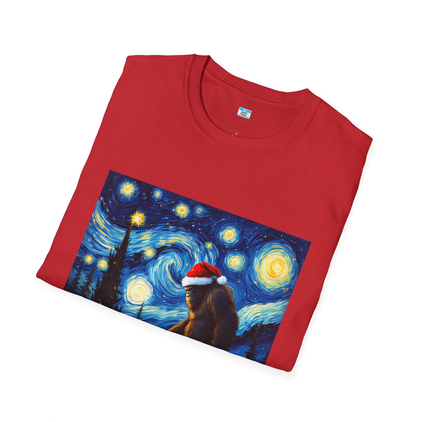 Starry Night Bigfoot Christmas Shirt – Funny Holiday Sasquatch Tee