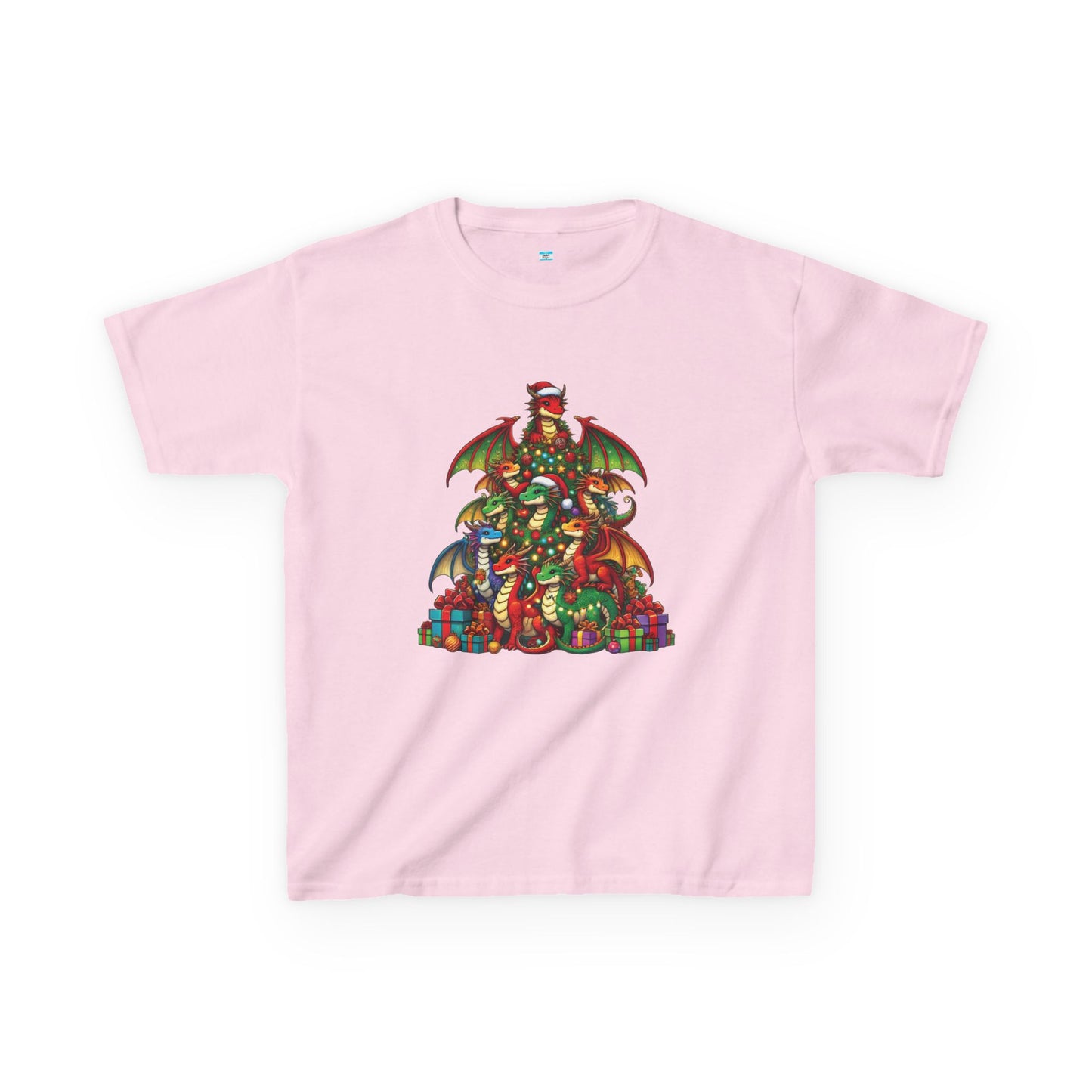Christmas Dragon Tree Shirt – Fun Fantasy Holiday Tee for Kids