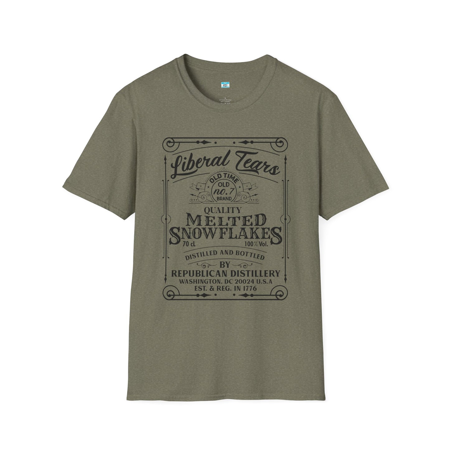 Liberal Tears Vintage Whiskey Label Political Humor T Shirt