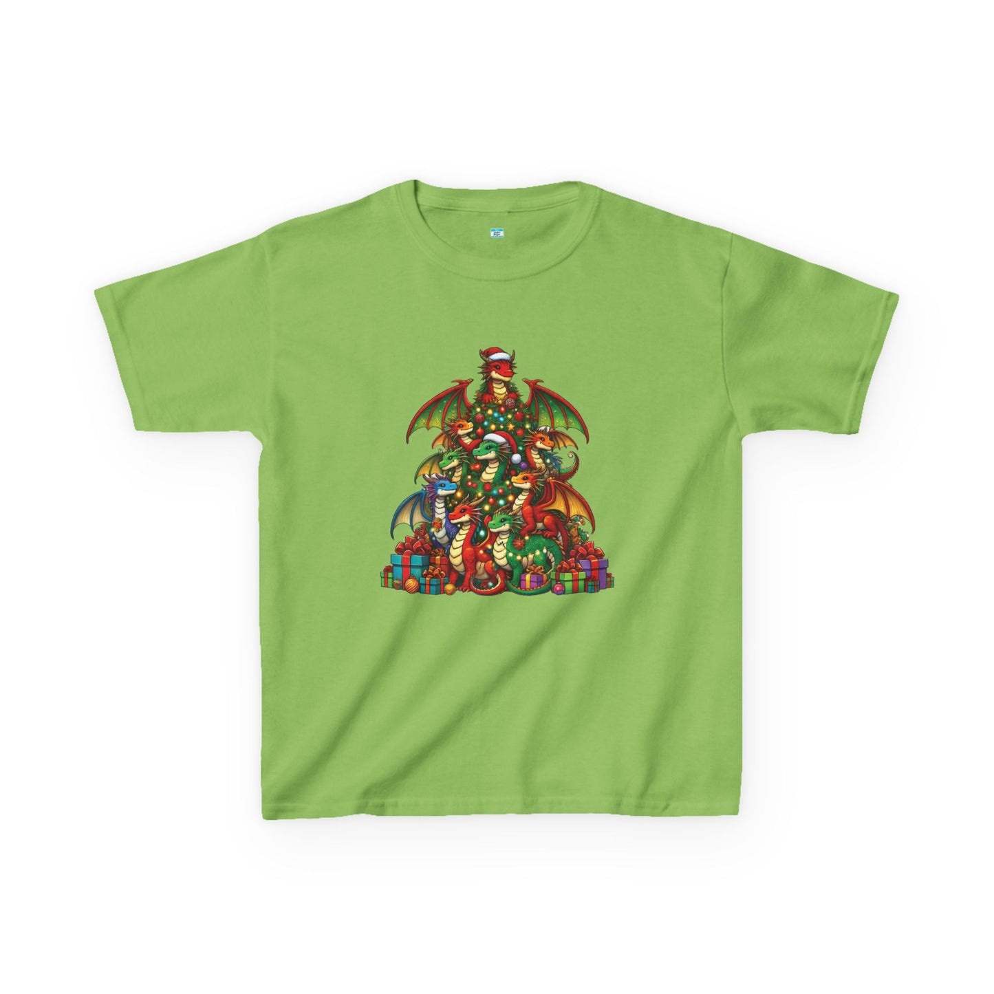 Christmas Dragon Tree Shirt – Fun Fantasy Holiday Tee for Kids