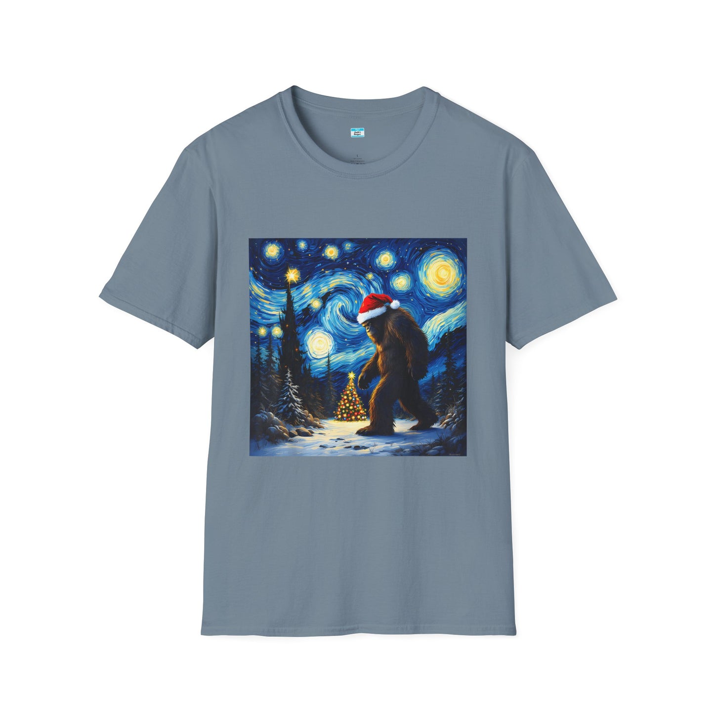 Starry Night Bigfoot Christmas Shirt – Funny Holiday Sasquatch Tee