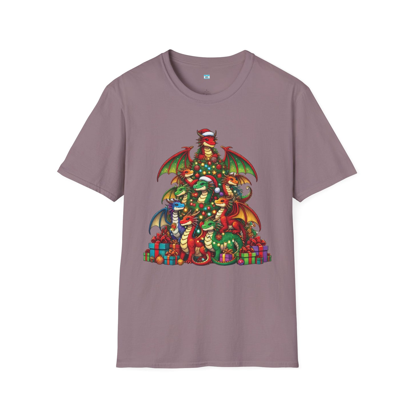 Christmas Dragon Tree Shirt – Fun Fantasy Holiday Tee for Teens & Adults