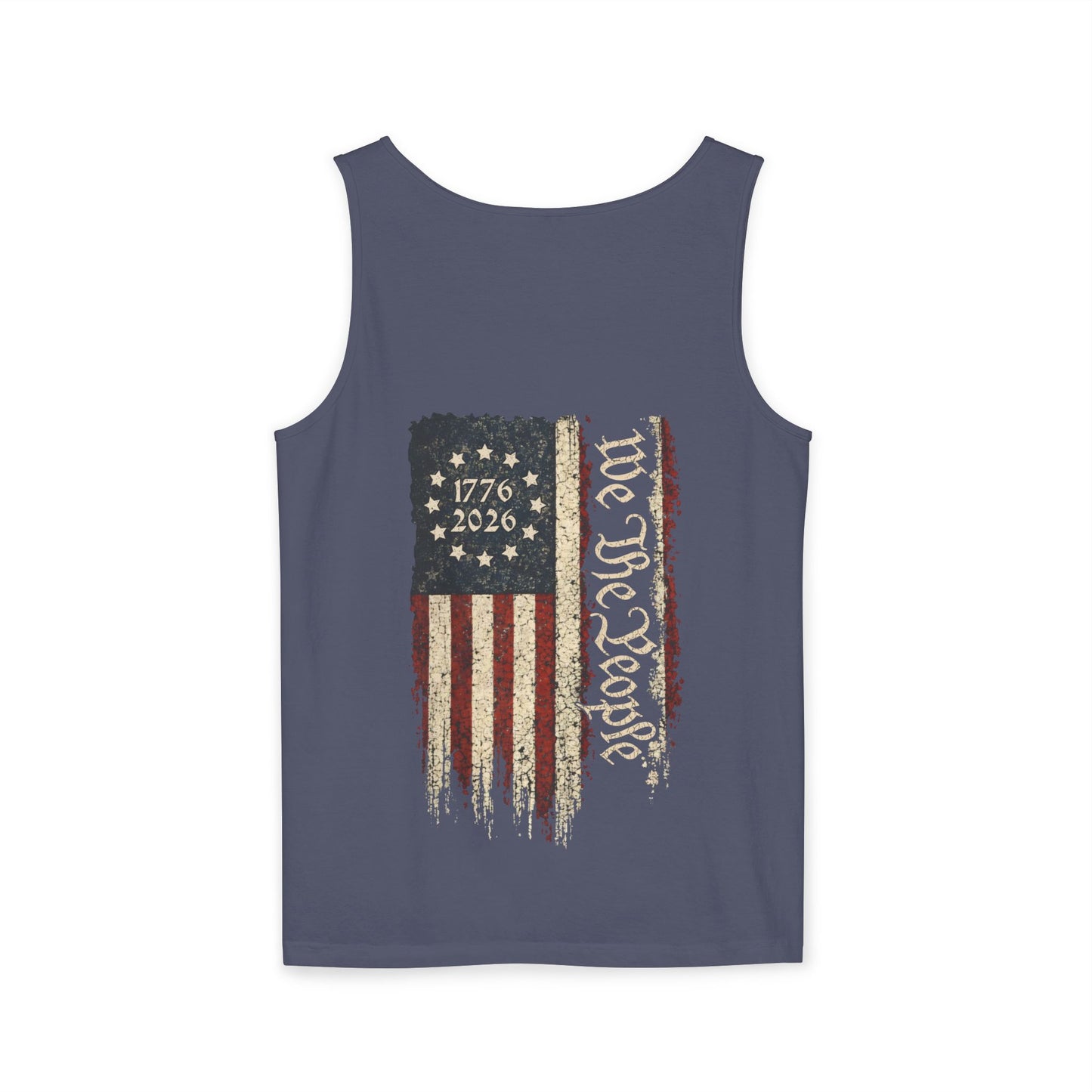 America 250 Double Sided Tank Top 1776-2026 | We The People Patriotic Flag Shirt
