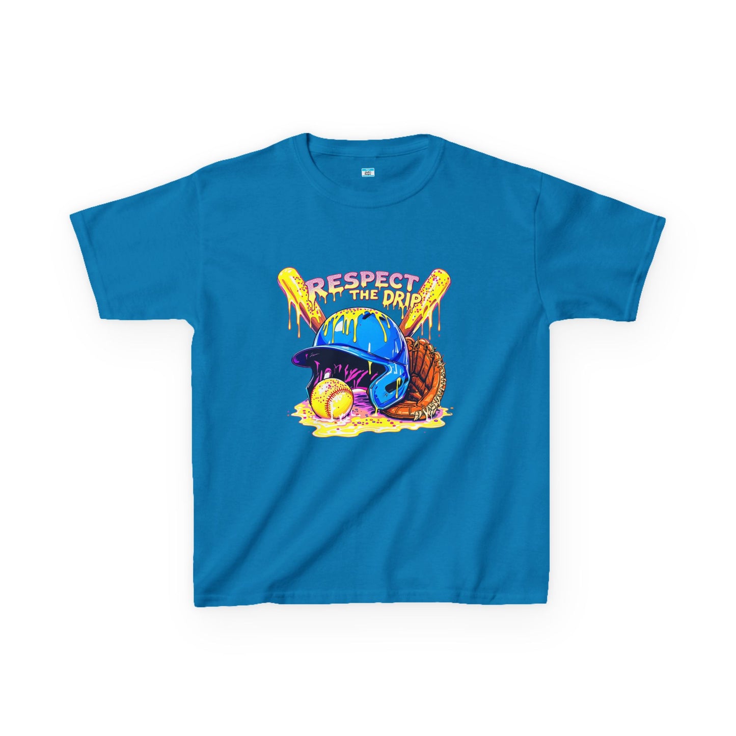 Respect the Drip Baseball Graphic Kids Tee – Streetwear Game Day Shirt