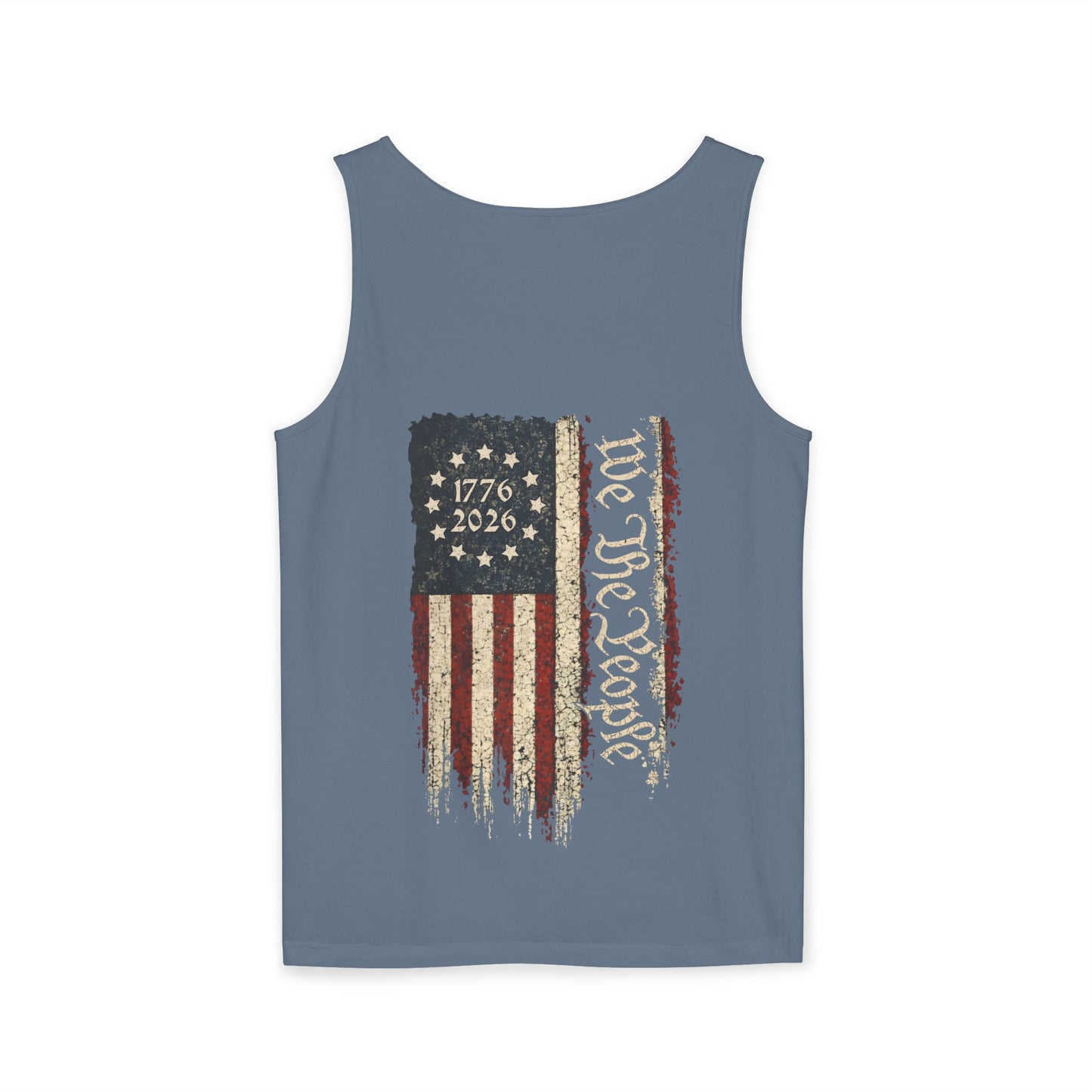 America 250 Double Sided Tank Top 1776-2026 | We The People Patriotic Flag Shirt