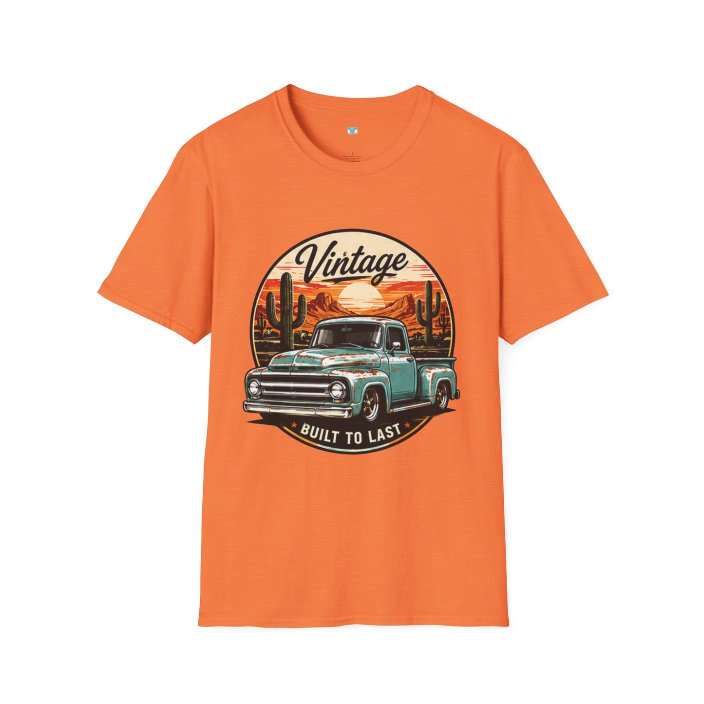 Vintage Built to Last Truck Shirt | Classic Patina Pickup Desert Sunset Graphic Tee