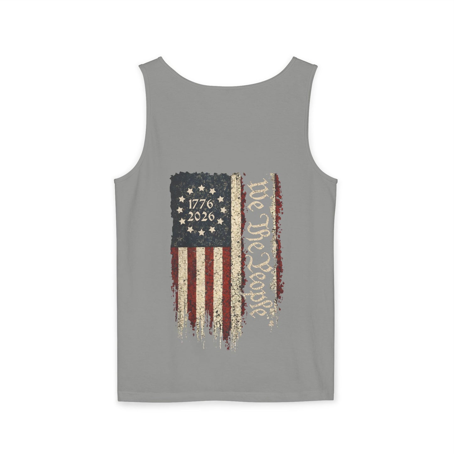 America 250 Double Sided Tank Top 1776-2026 | We The People Patriotic Flag Shirt