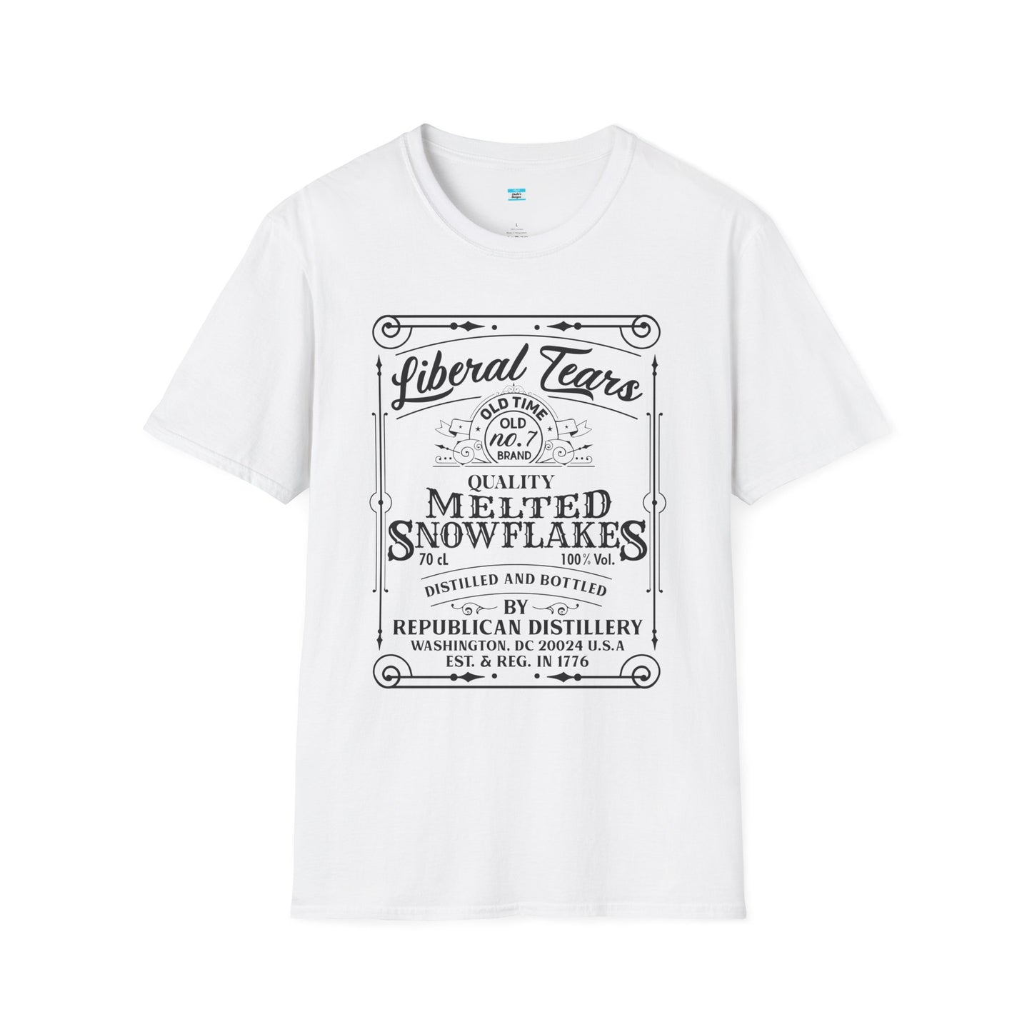 Liberal Tears Vintage Whiskey Label Political Humor T Shirt
