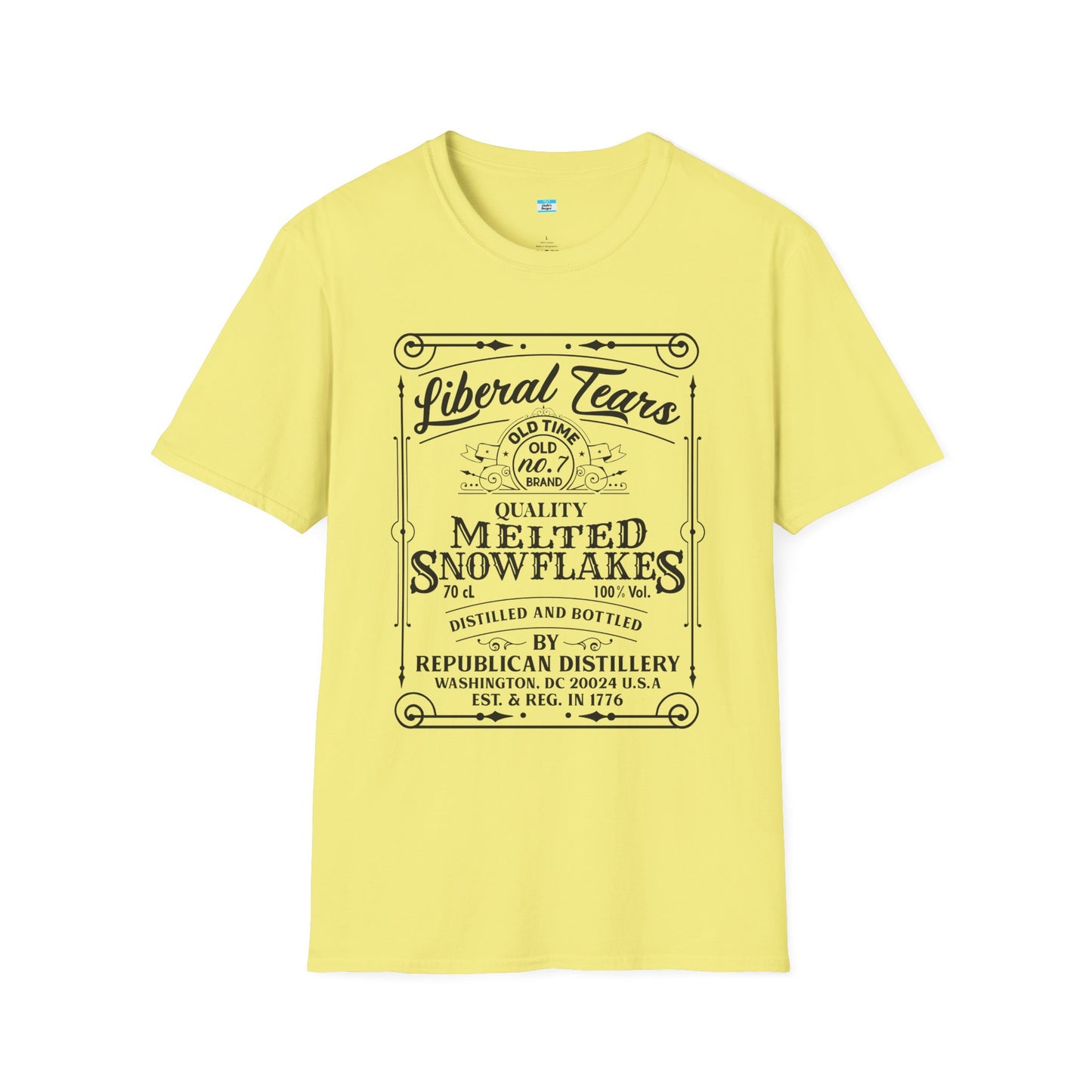 Liberal Tears Vintage Whiskey Label Political Humor T Shirt
