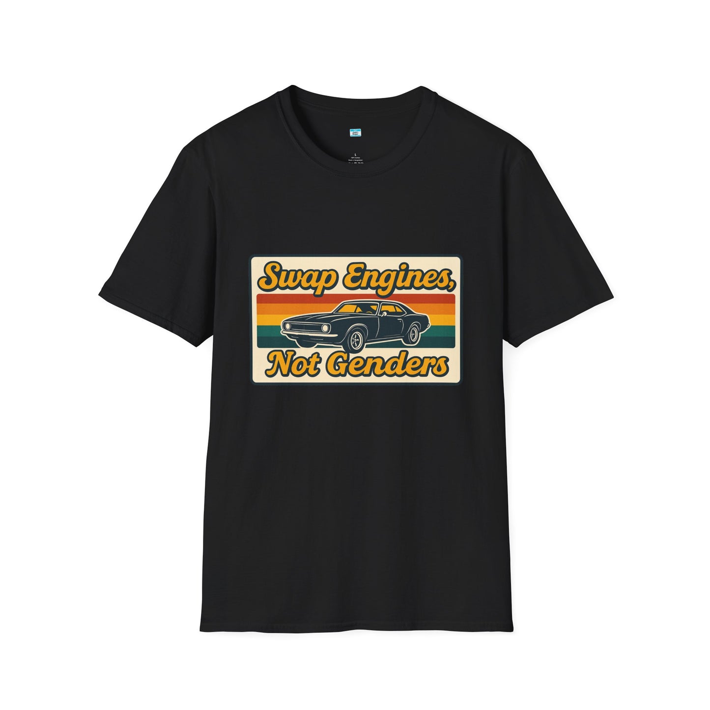 Swap Engines Not Genders Retro Muscle Car Automotive Humor Shirt
