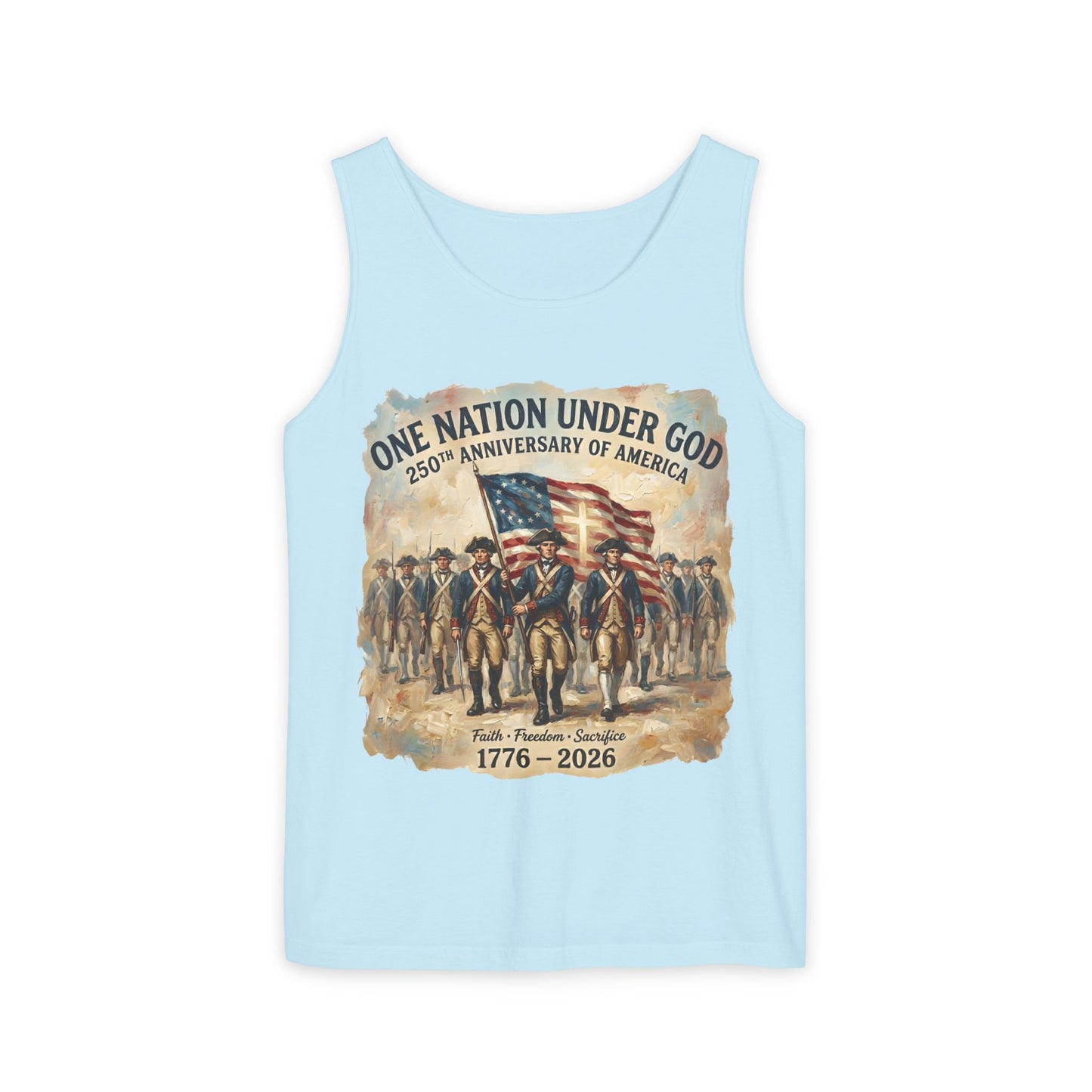 America 250 Tank Top 1776-2026 | One Nation Under God Patriotic Shirt