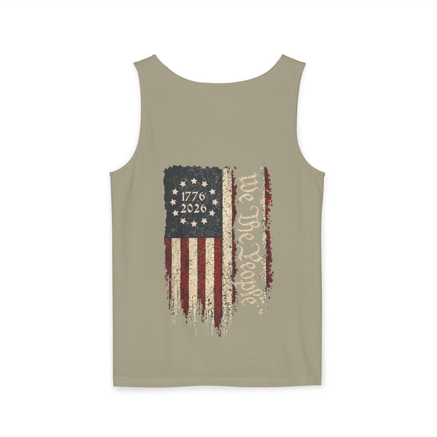 America 250 Double Sided Tank Top 1776-2026 | We The People Patriotic Flag Shirt