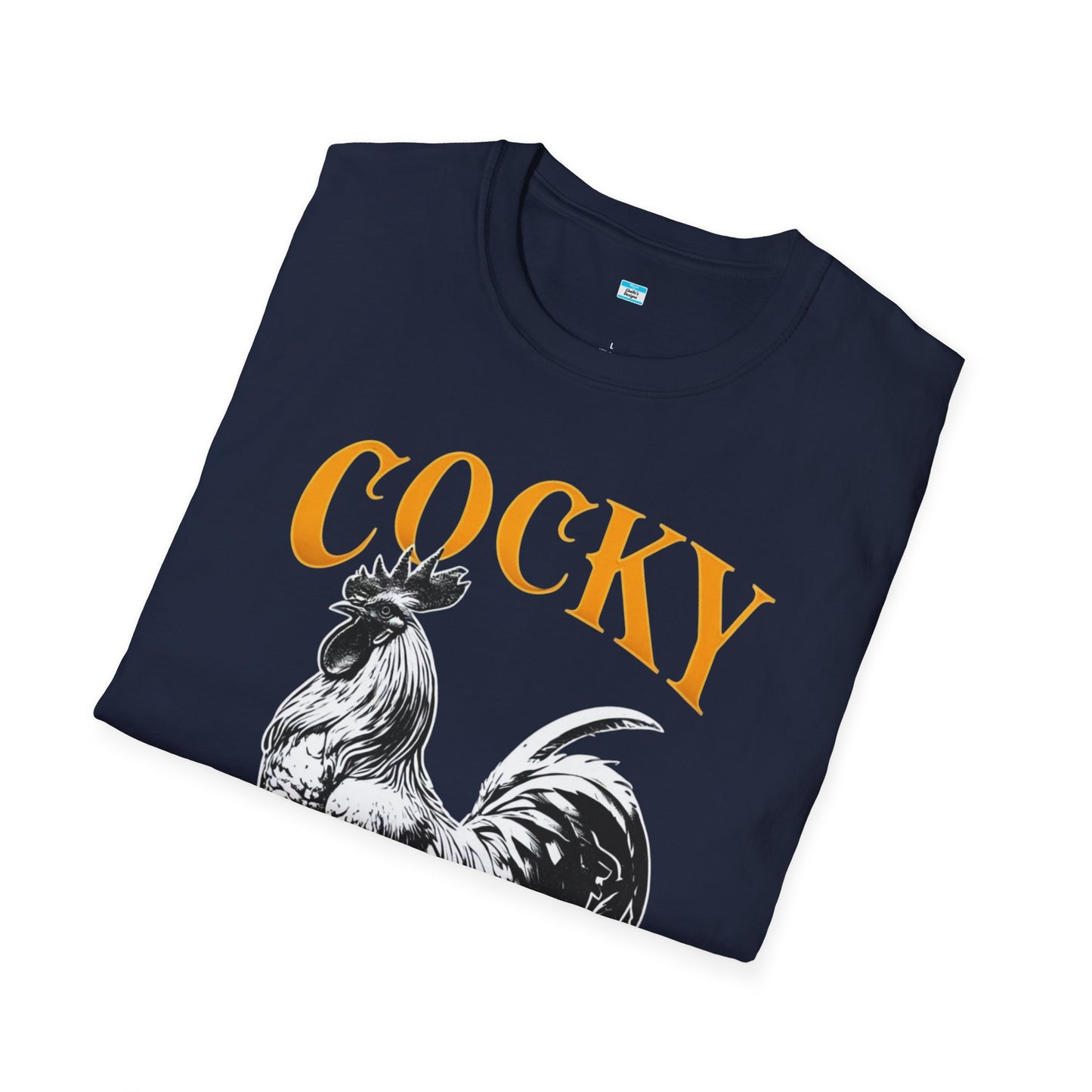 Cocky Rooster T-Shirt – Funny Farm Animal Graphic Tee, Bold Chicken Humor Shirt