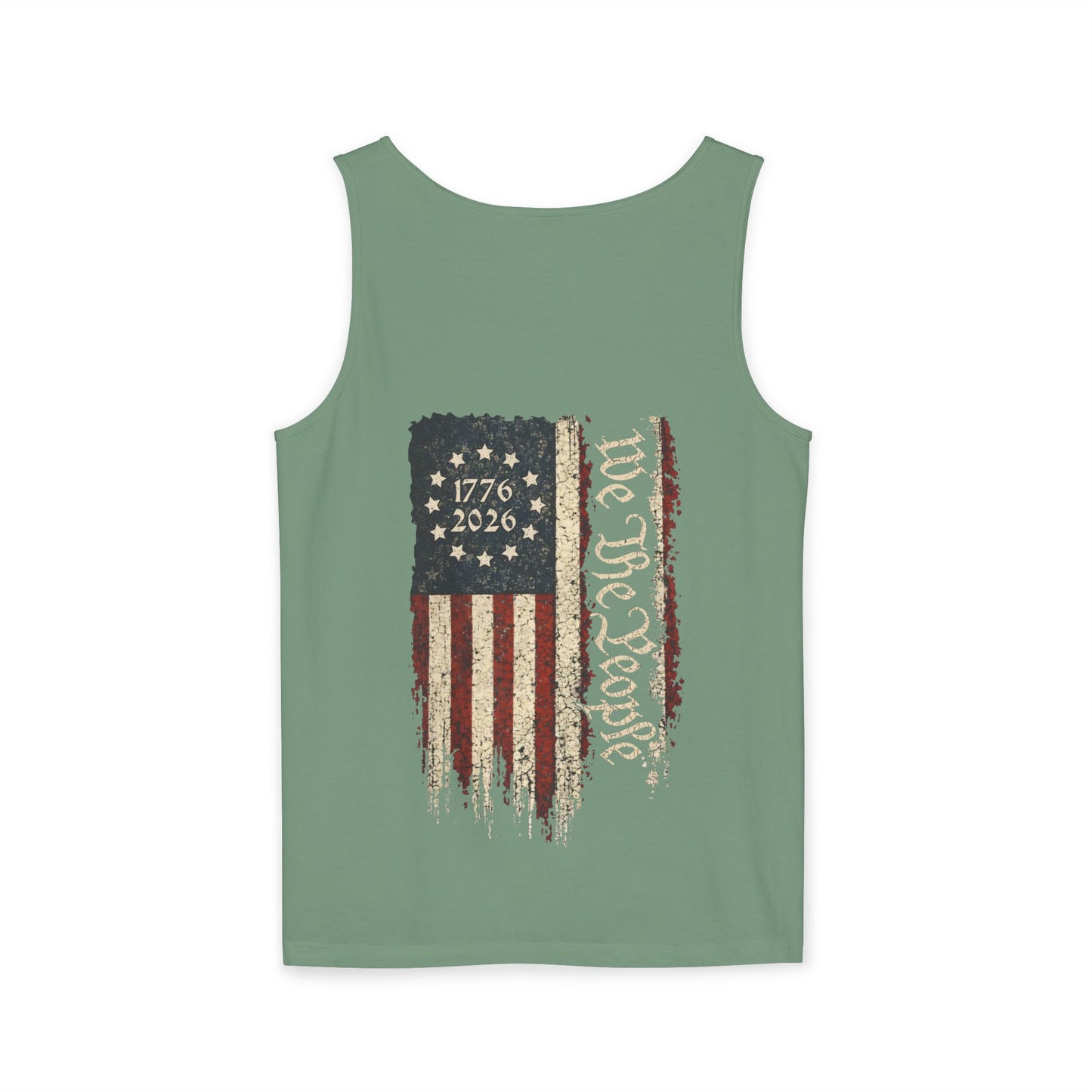 America 250 Double Sided Tank Top 1776-2026 | We The People Patriotic Flag Shirt