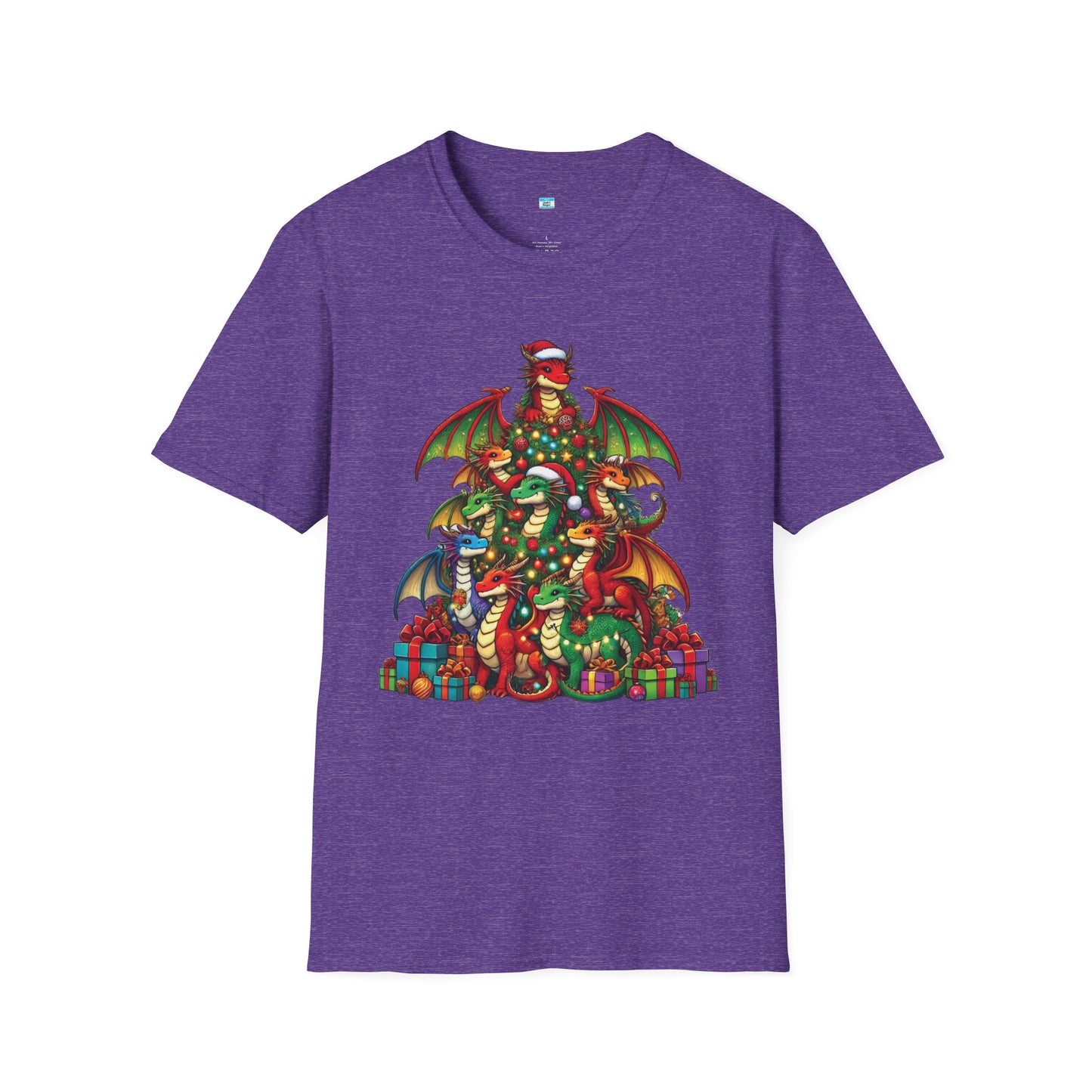 Christmas Dragon Tree Shirt – Fun Fantasy Holiday Tee for Teens & Adults